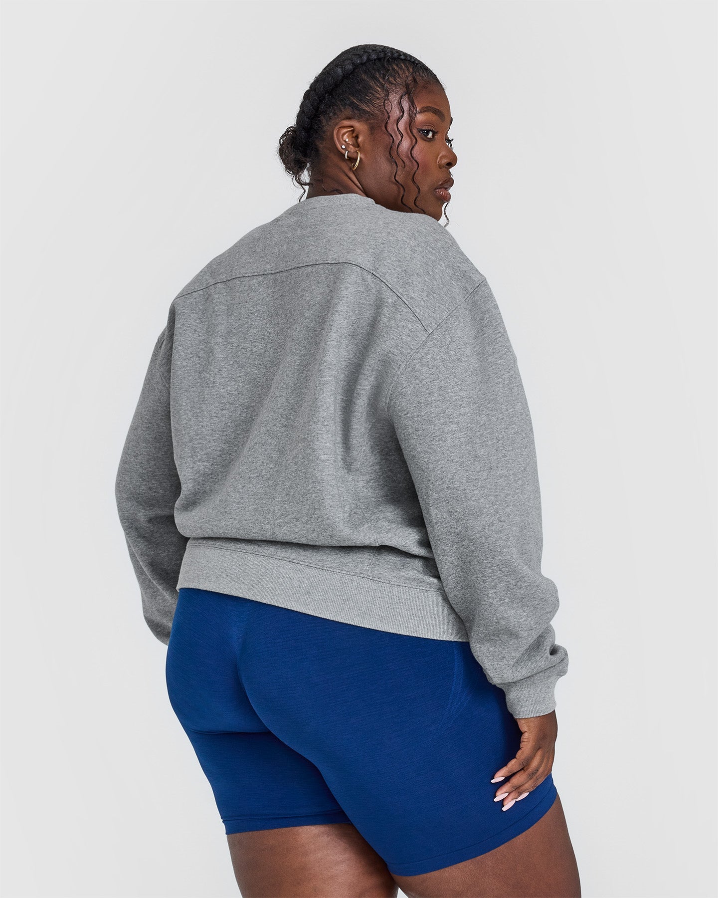 Alternative view of Foundations Crew Neck Sweatshirt | Charcoal Marl