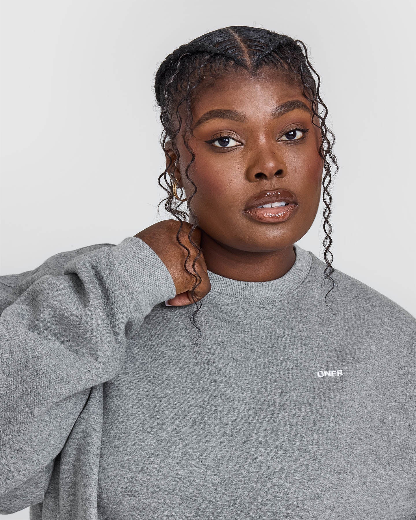 Foundations Crew Neck Sweatshirt | Charcoal Marl - Image 4