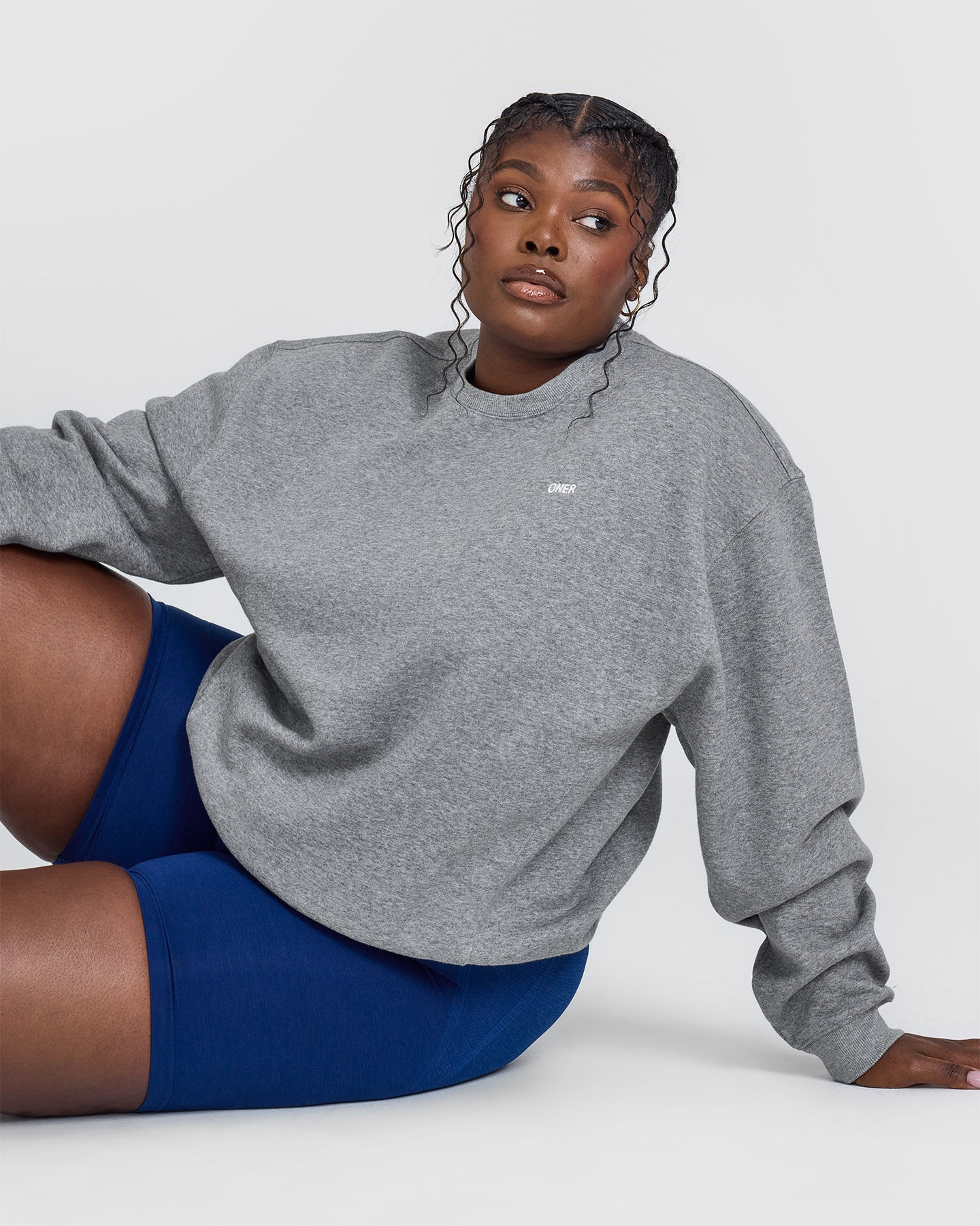 Foundations Crew Neck Sweatshirt | Charcoal Marl - Image 6