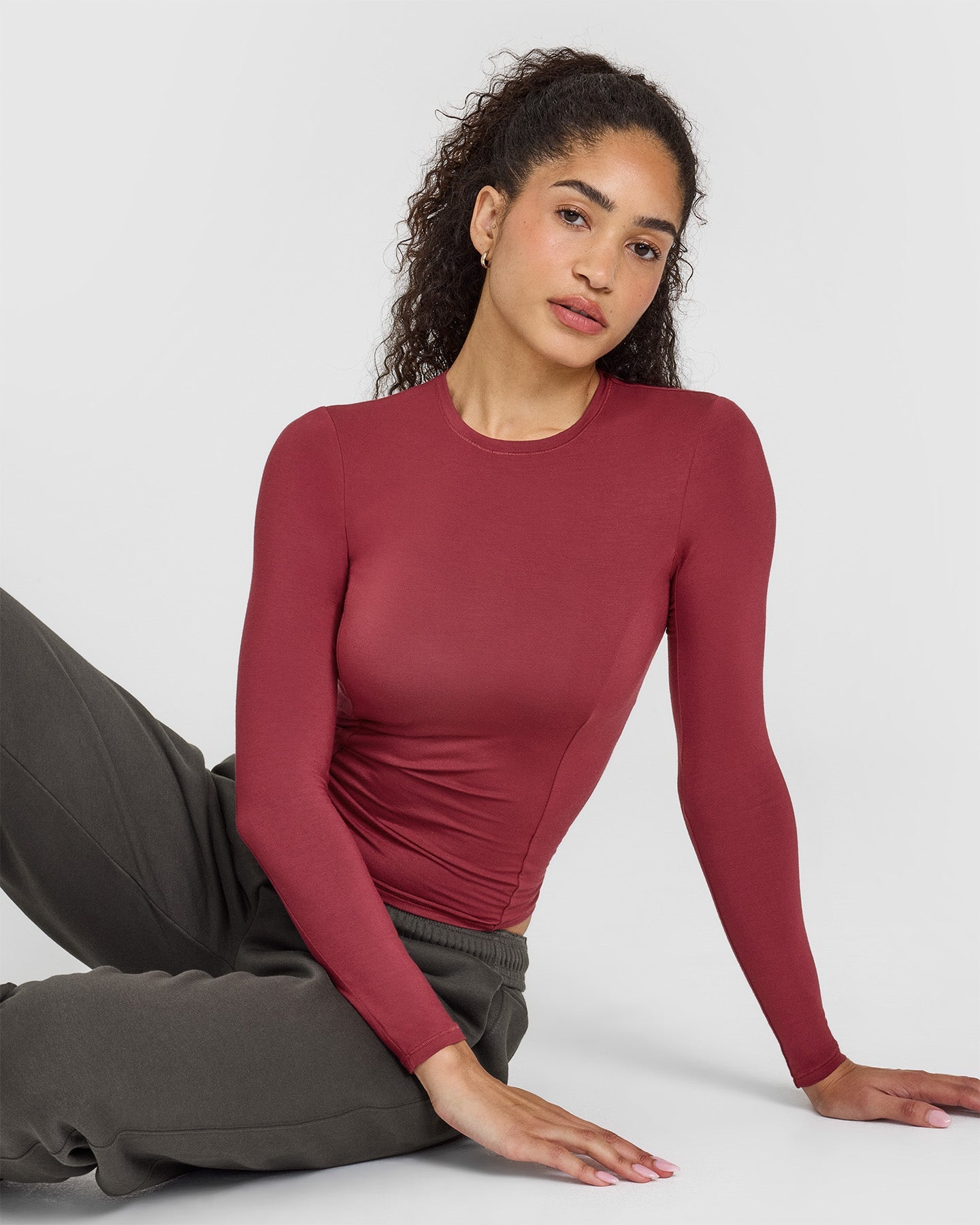 Mellow Soft Long Sleeve Top | Burnt Cherry - Image 6
