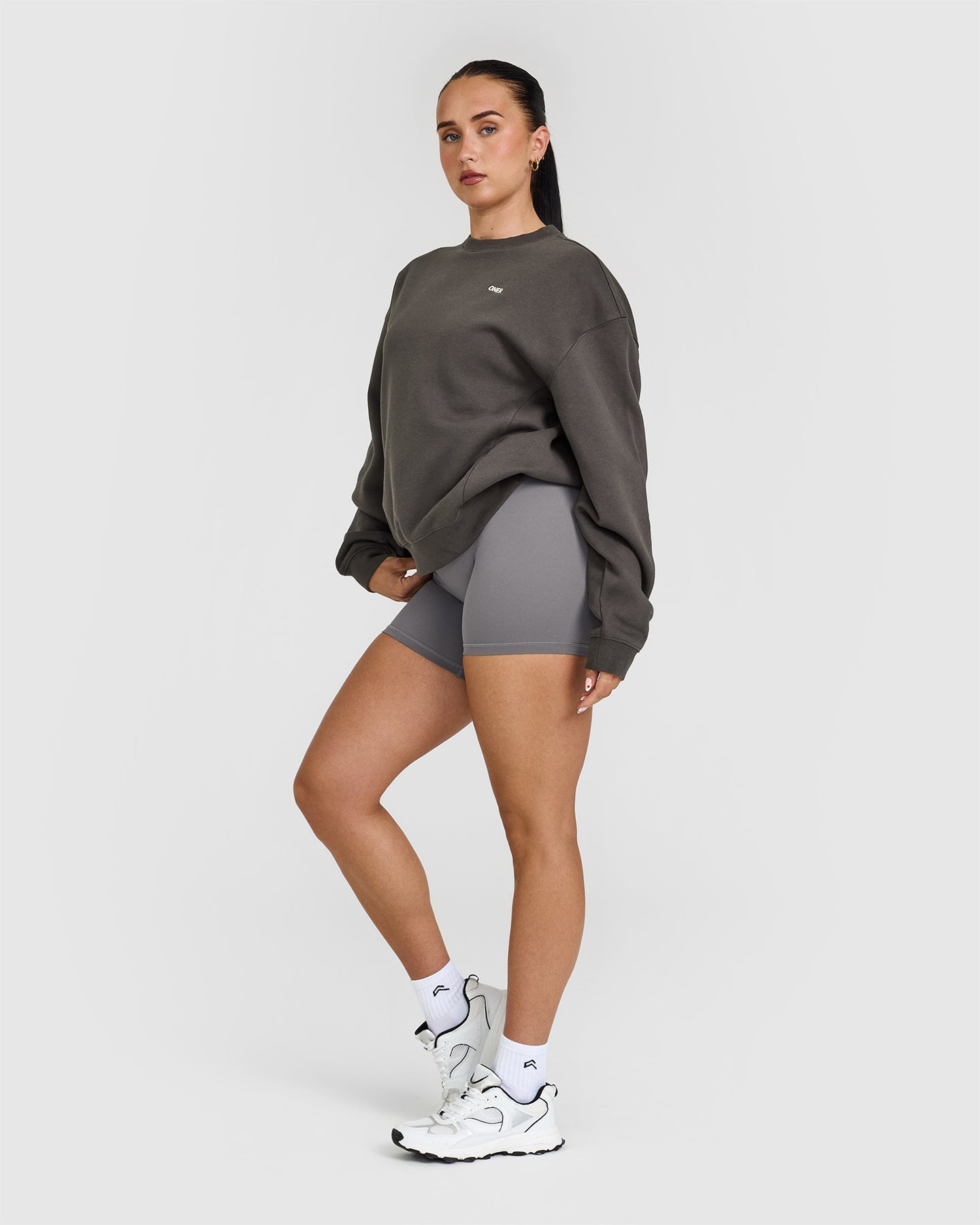 Foundations Crew Neck Sweatshirt | Deep Taupe - Image 3