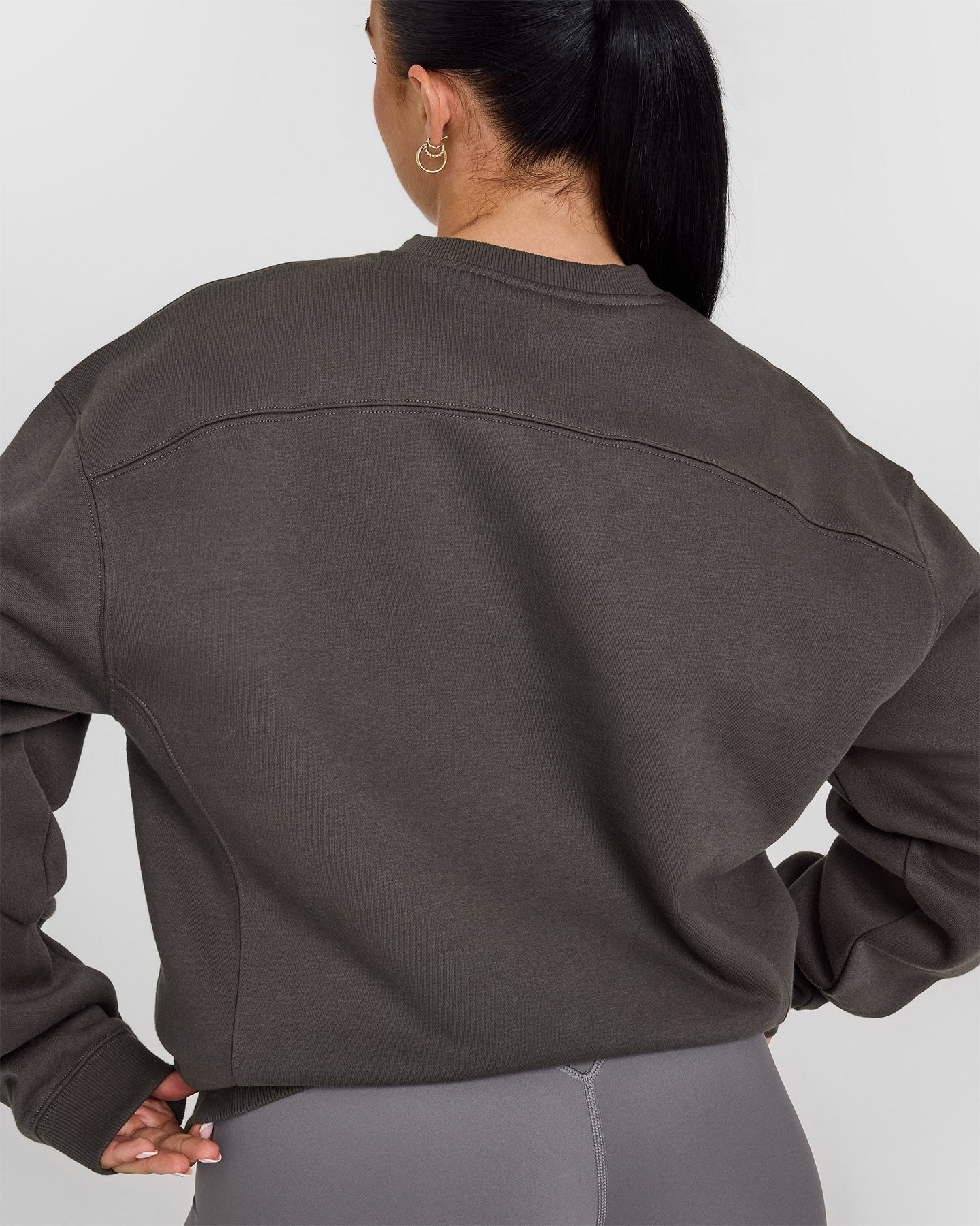 Foundations Crew Neck Sweatshirt | Deep Taupe - Image 5