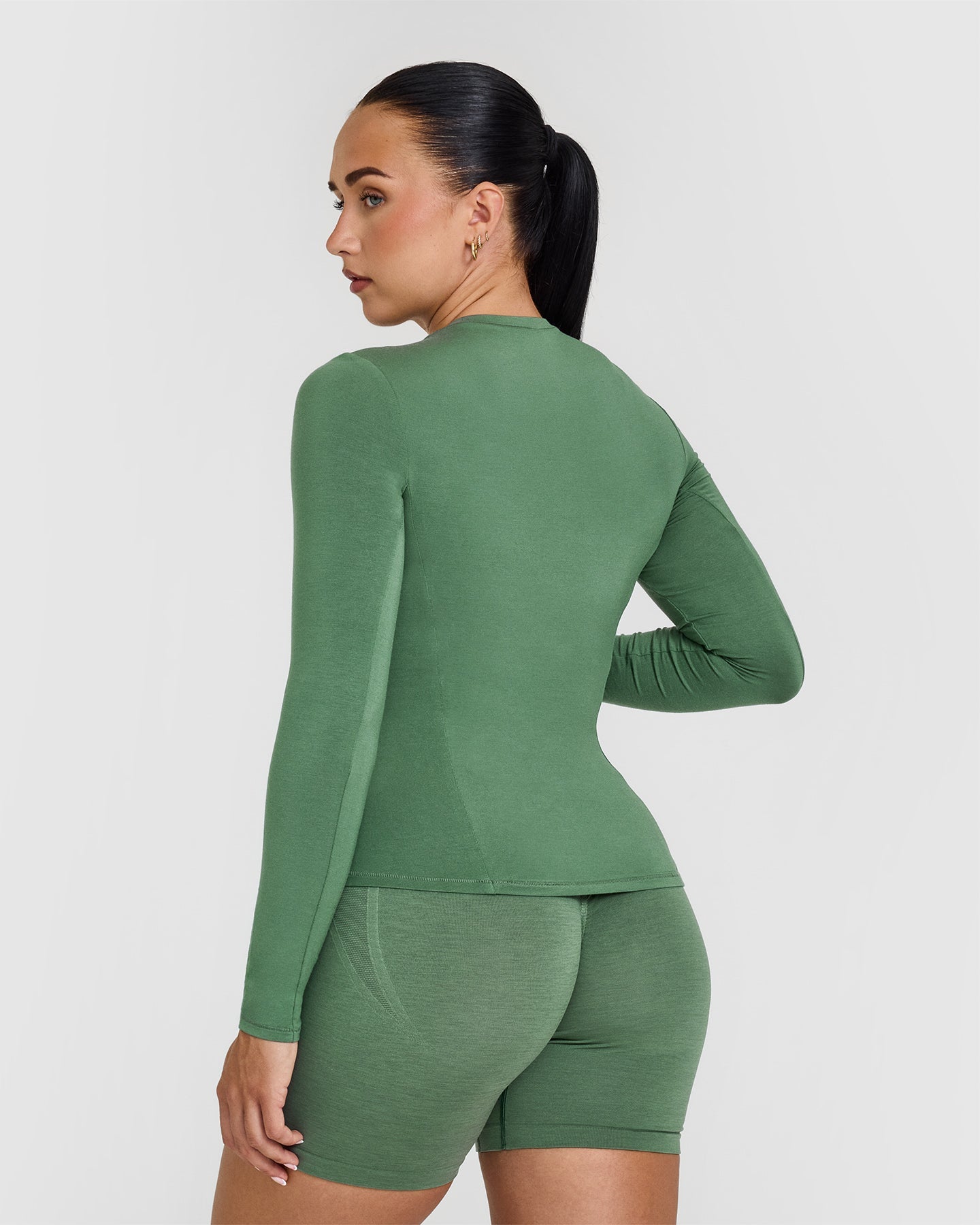 Alternative view of Mellow Soft Long Sleeve Top | Forest Green