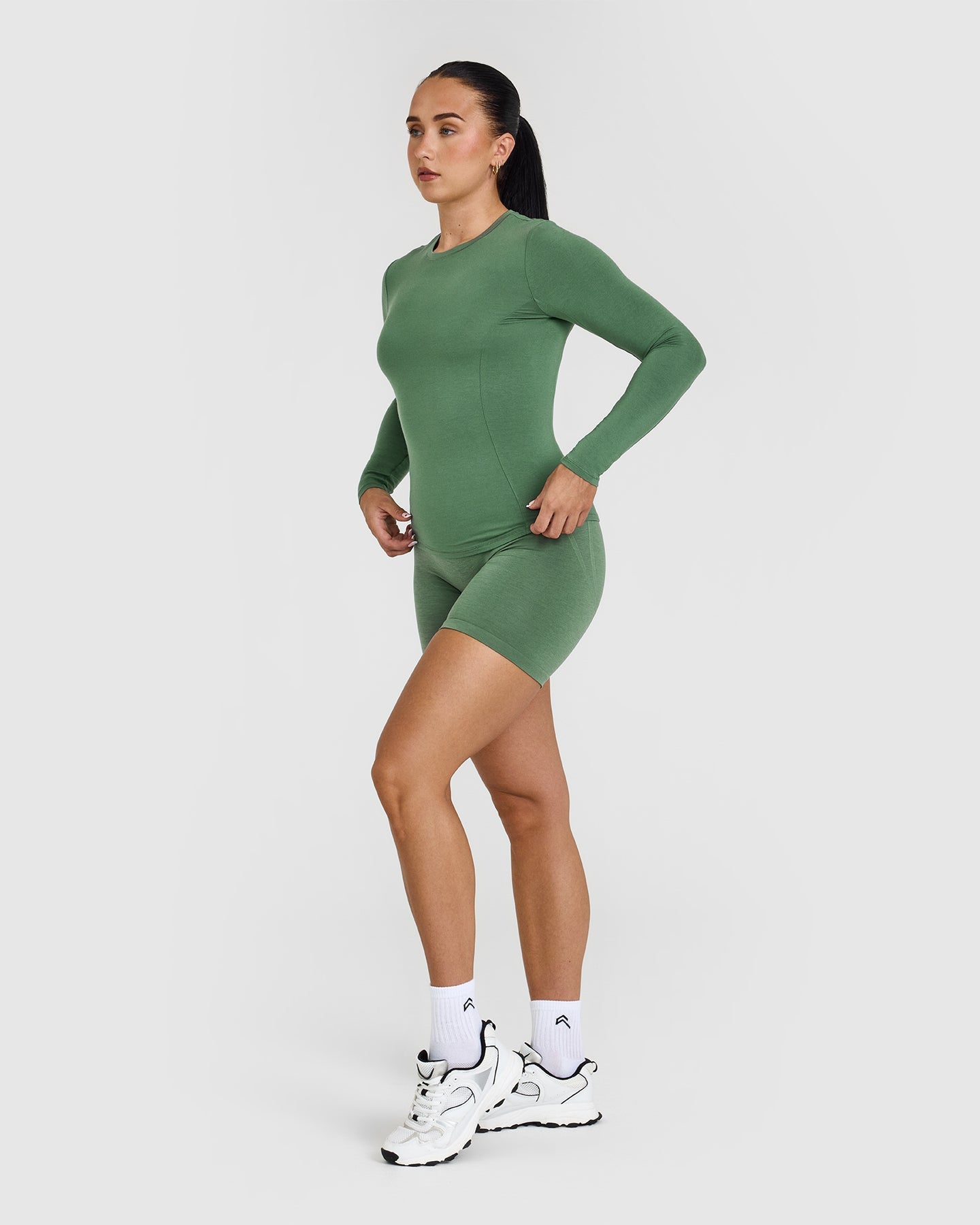 Mellow Soft Long Sleeve Top | Forest Green - Image 3