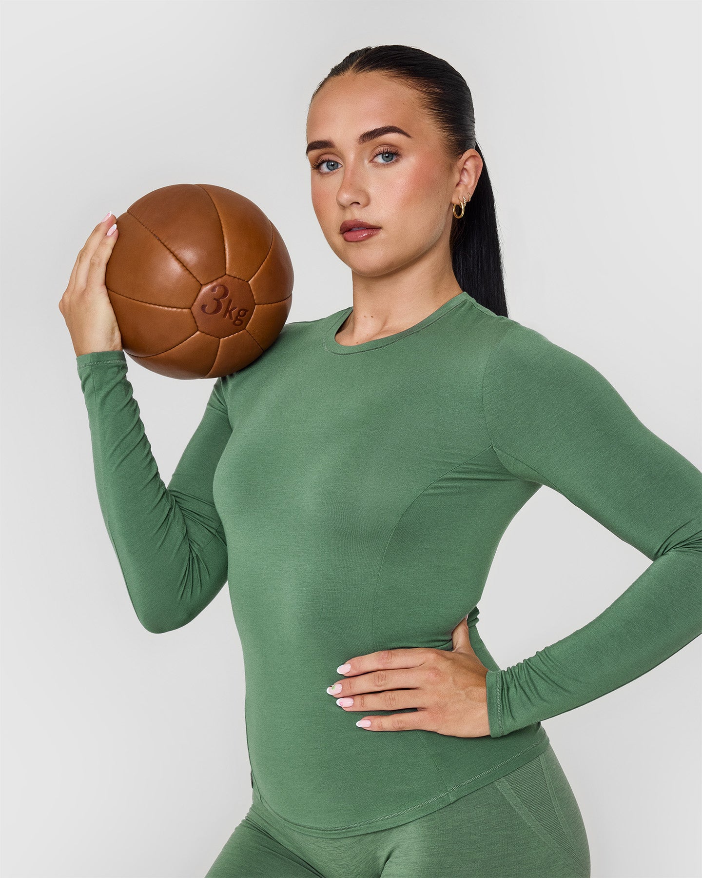 Mellow Soft Long Sleeve Top | Forest Green - Image 6