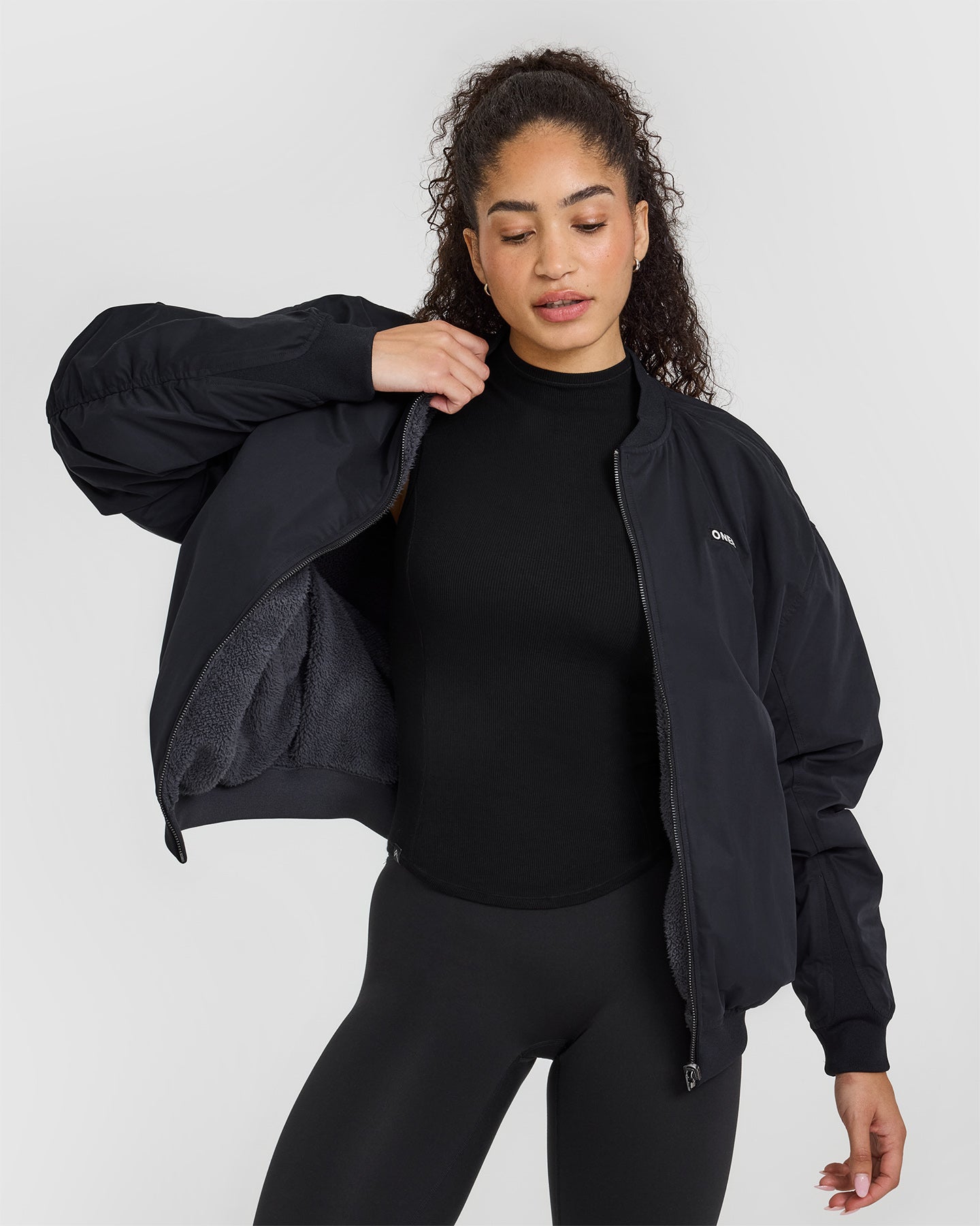 Alternative view of Reversible Bomber Jacket | Black