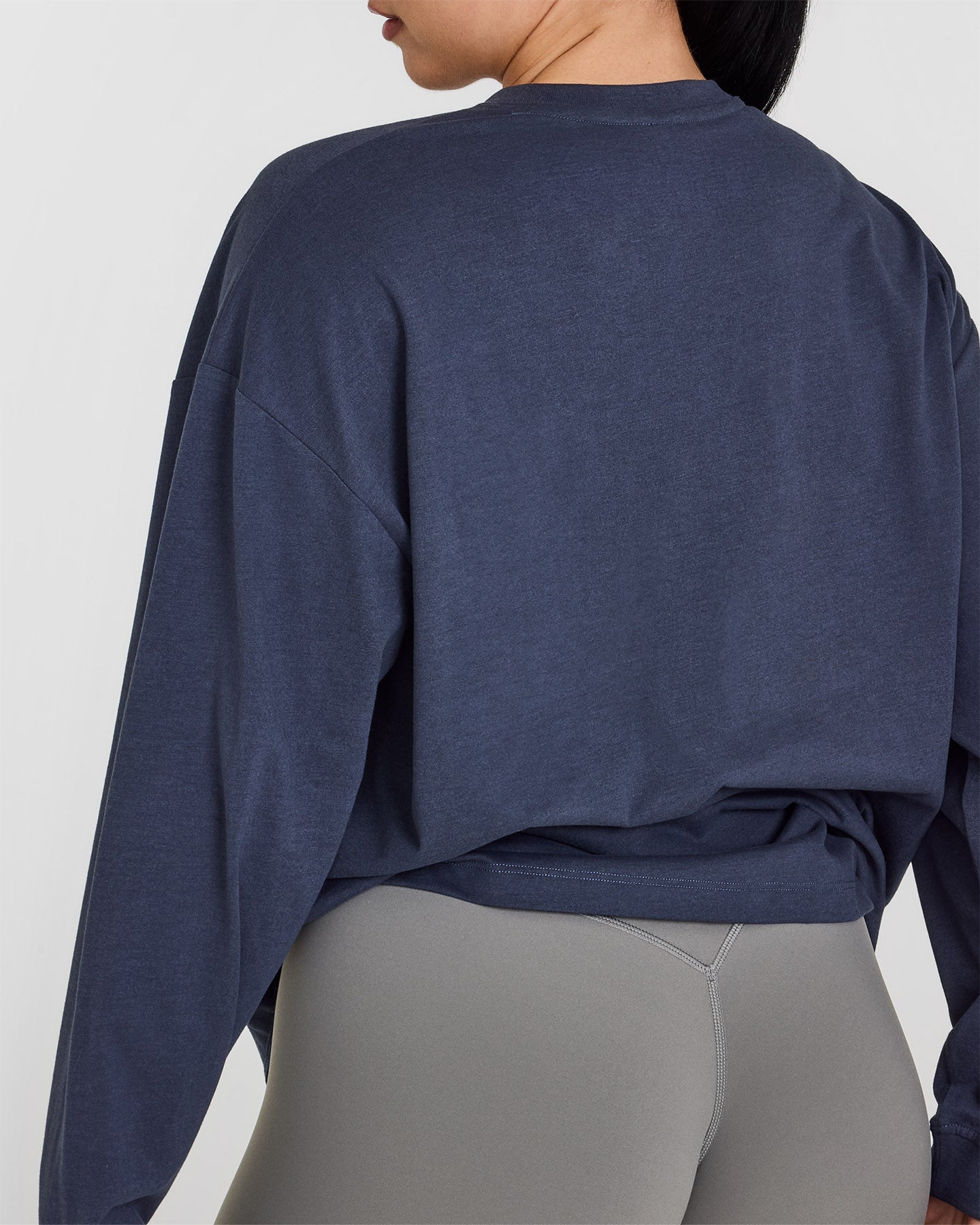 Classic Oversized Lightweight Long Sleeve Top | True Blue - Image 5
