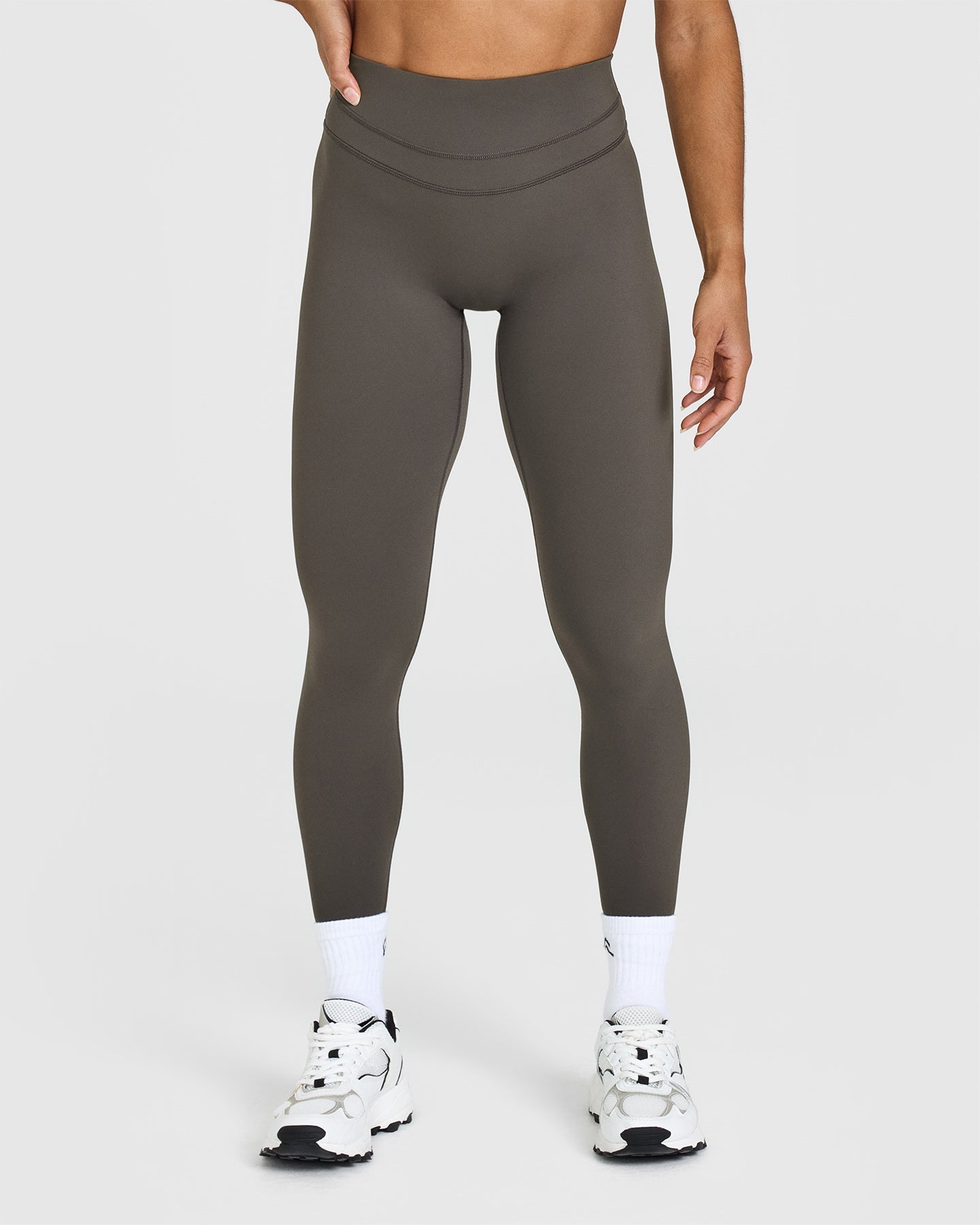 UnifiedMove High Waisted Leggings | Deep Taupe