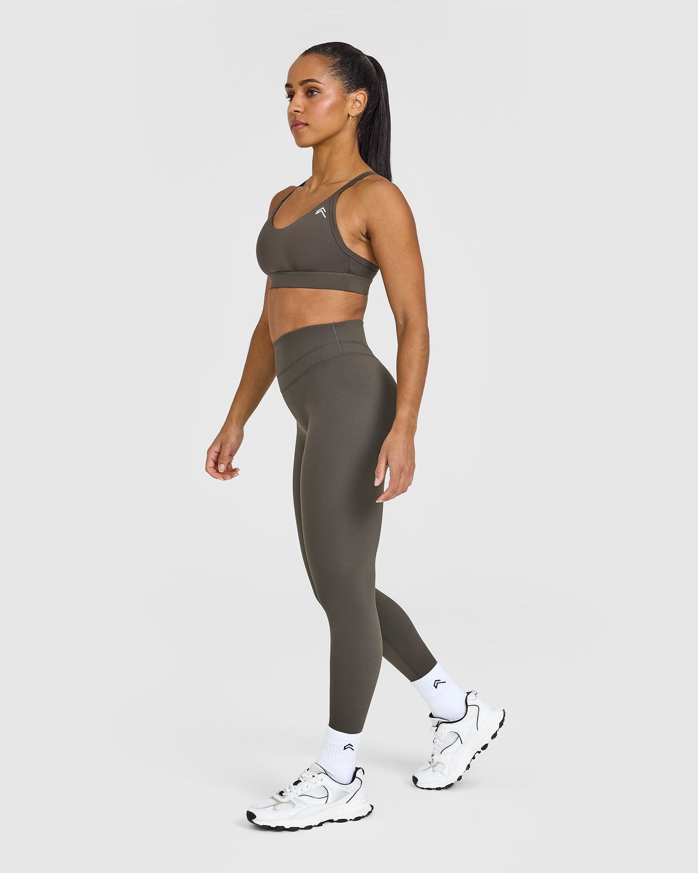 UnifiedMove High Waisted Leggings | Deep Taupe - Image 3
