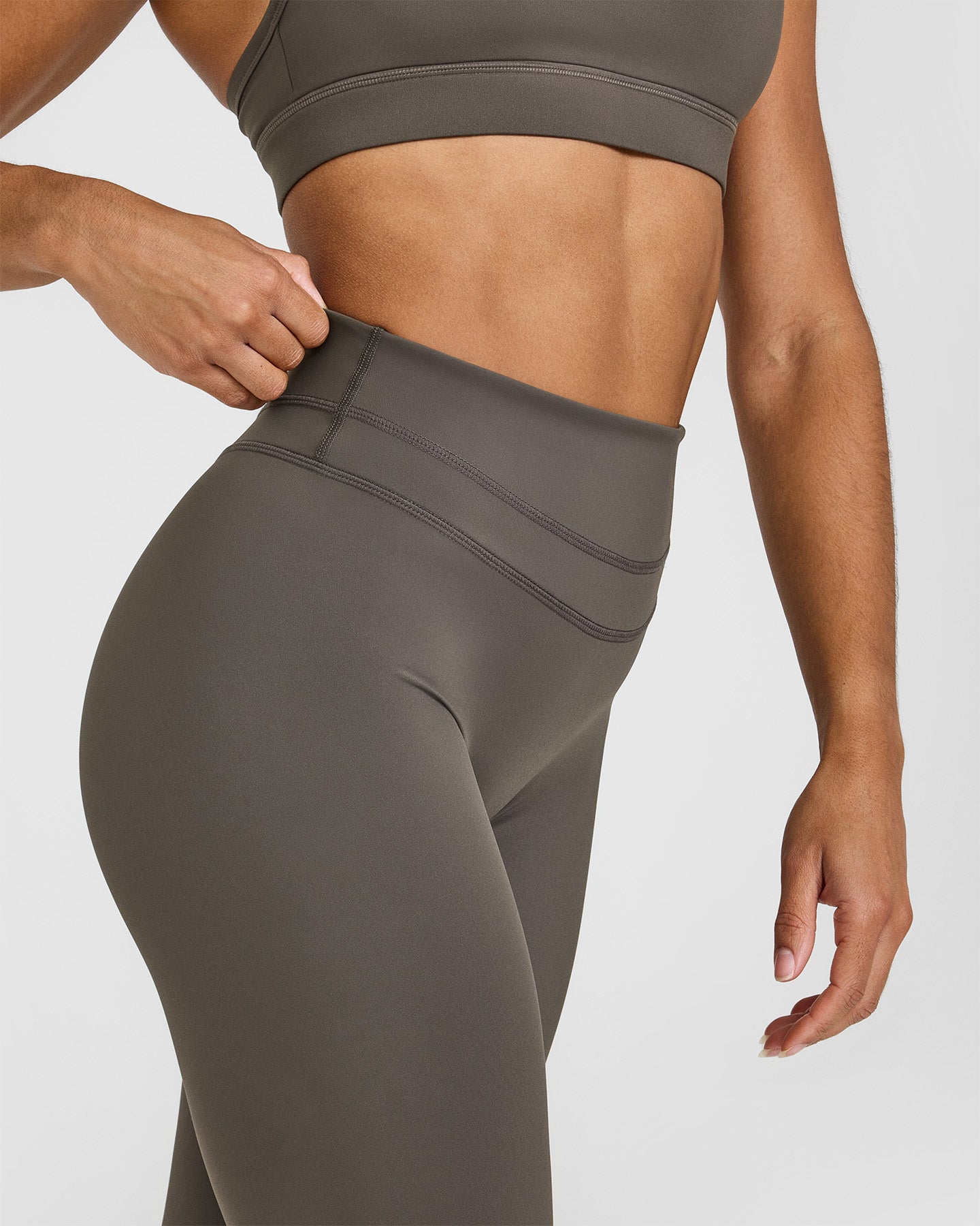 UnifiedMove High Waisted Leggings | Deep Taupe - Image 4