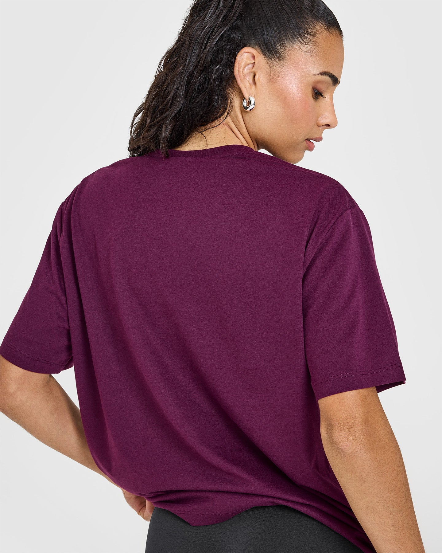 Classic Oversized Lightweight T-Shirt | Ripe Fig - Image 5