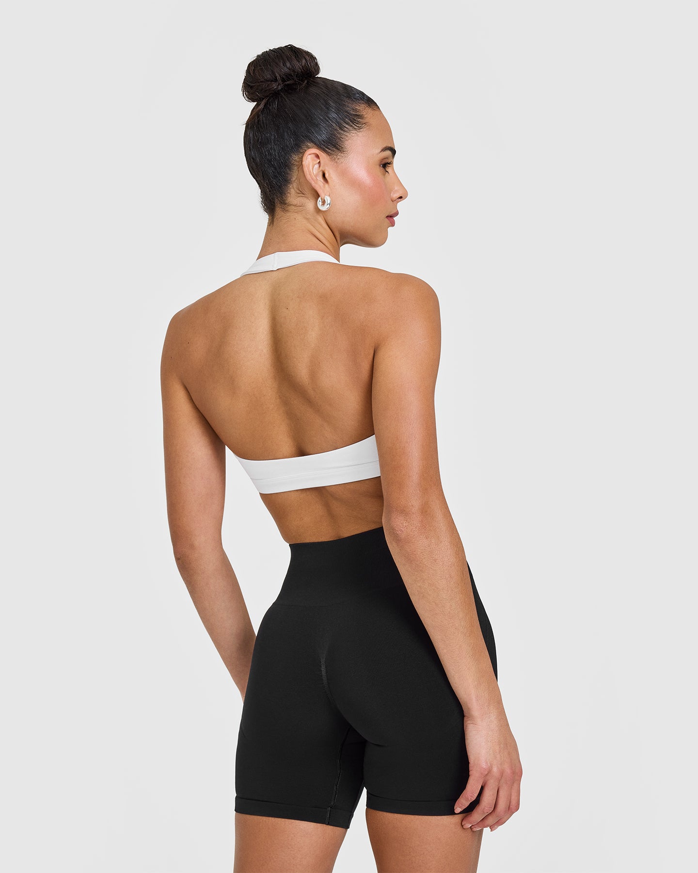 Alternative view of EasyLift Halter Bralette | White