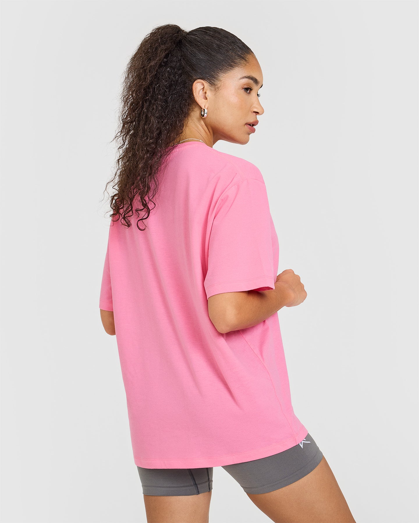 Alternative view of Classic Oversized Lightweight T-Shirt | Peony Pink