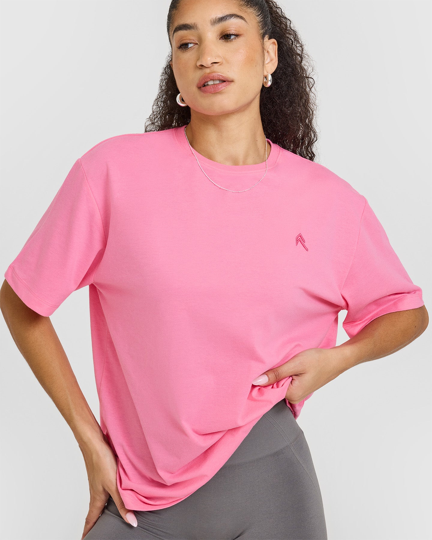 Classic Oversized Lightweight T-Shirt | Peony Pink - Image 4