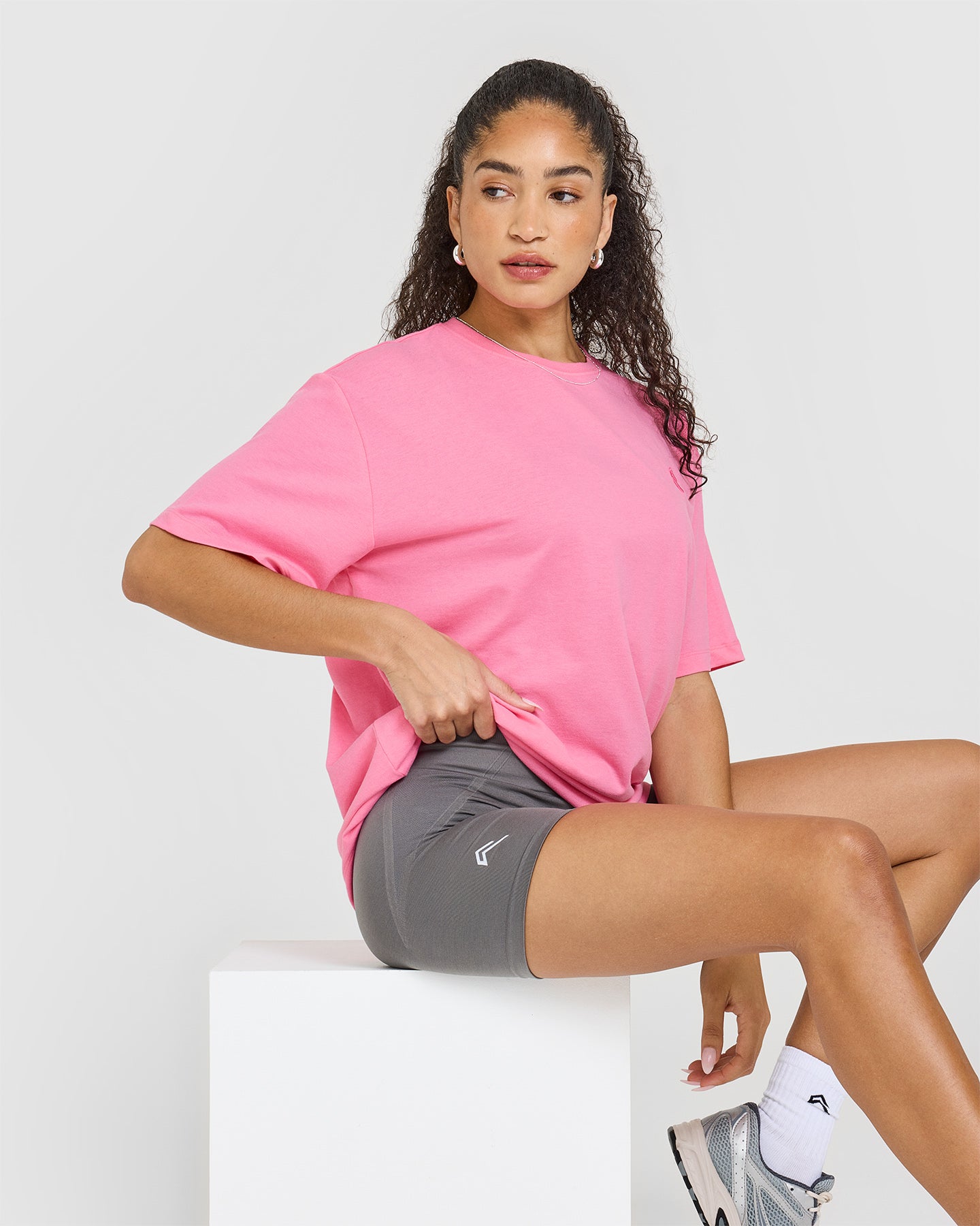 Classic Oversized Lightweight T-Shirt | Peony Pink - Image 6