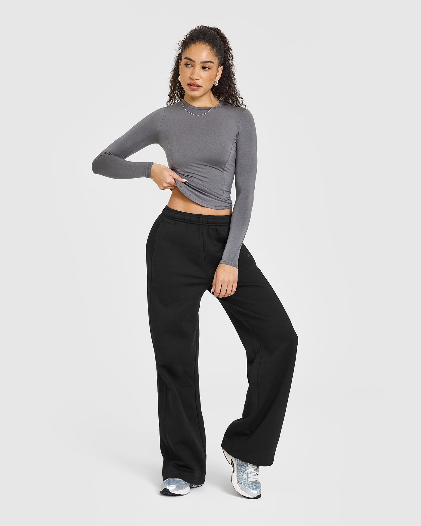 Mellow Soft Long Sleeve Top | Ash Grey - Image 3