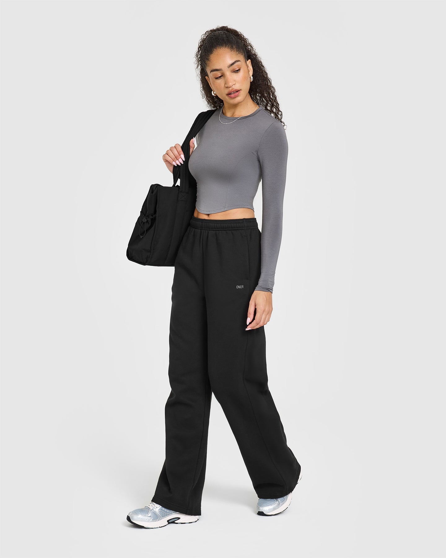 Mellow Soft Mid Long Sleeve Top | Ash Grey - Image 3