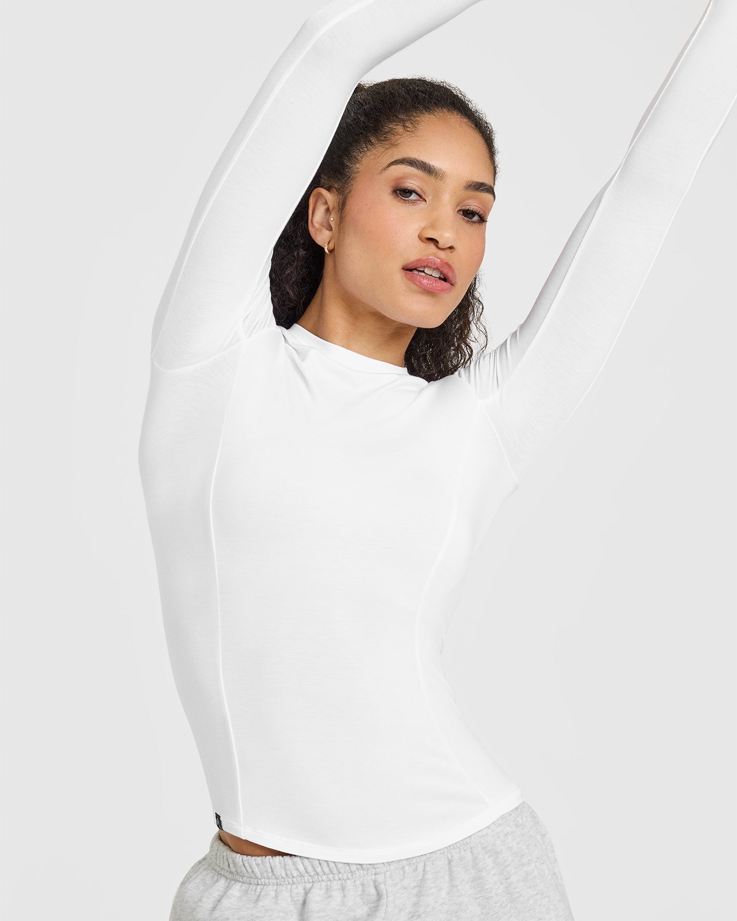 Mellow Soft Long Sleeve Top | White - Image 5