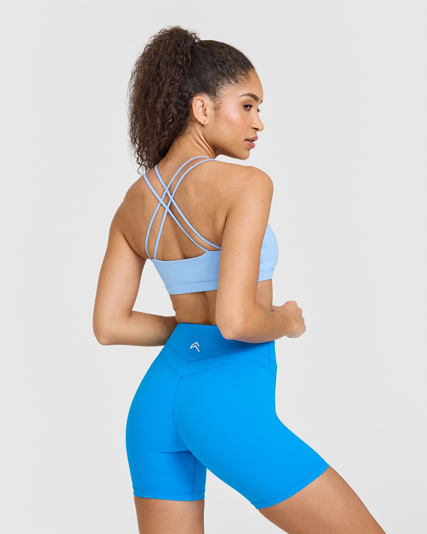 Alternative view of Everyday Cross Over Bralette | Powdered Blue