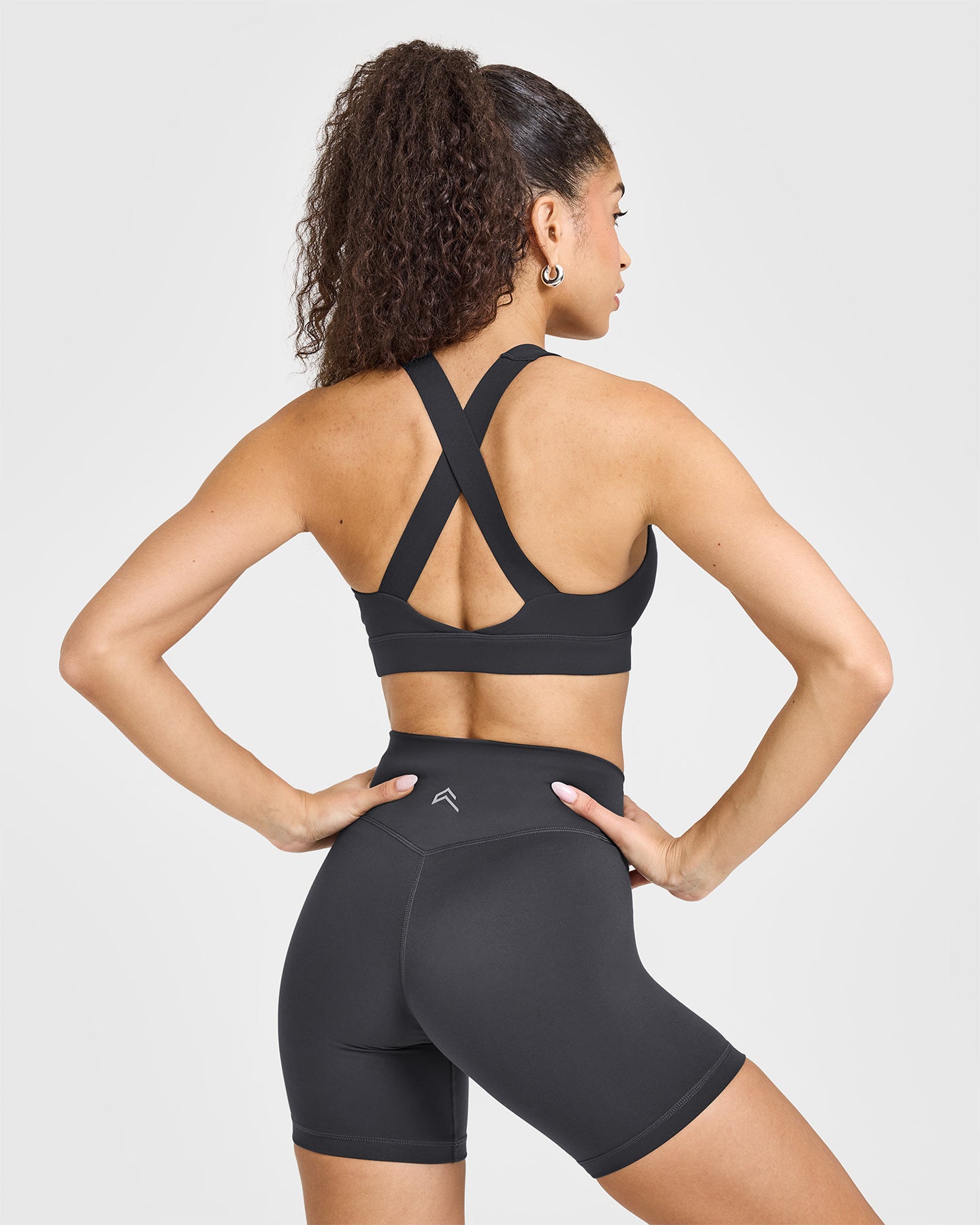 Alternative view of Timeless Wide Strap Sports Bra | Coal