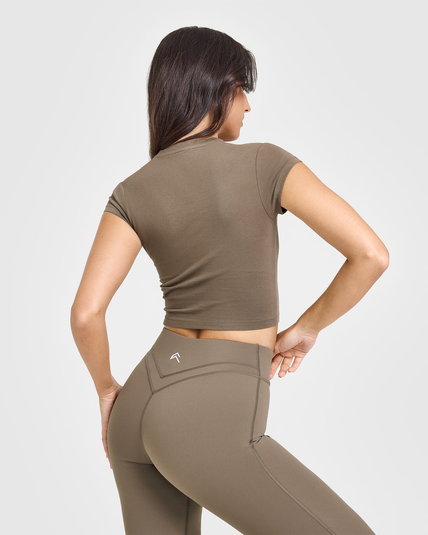 Alternative view of Cotton Icon Baby T-Shirt | Moss Brown