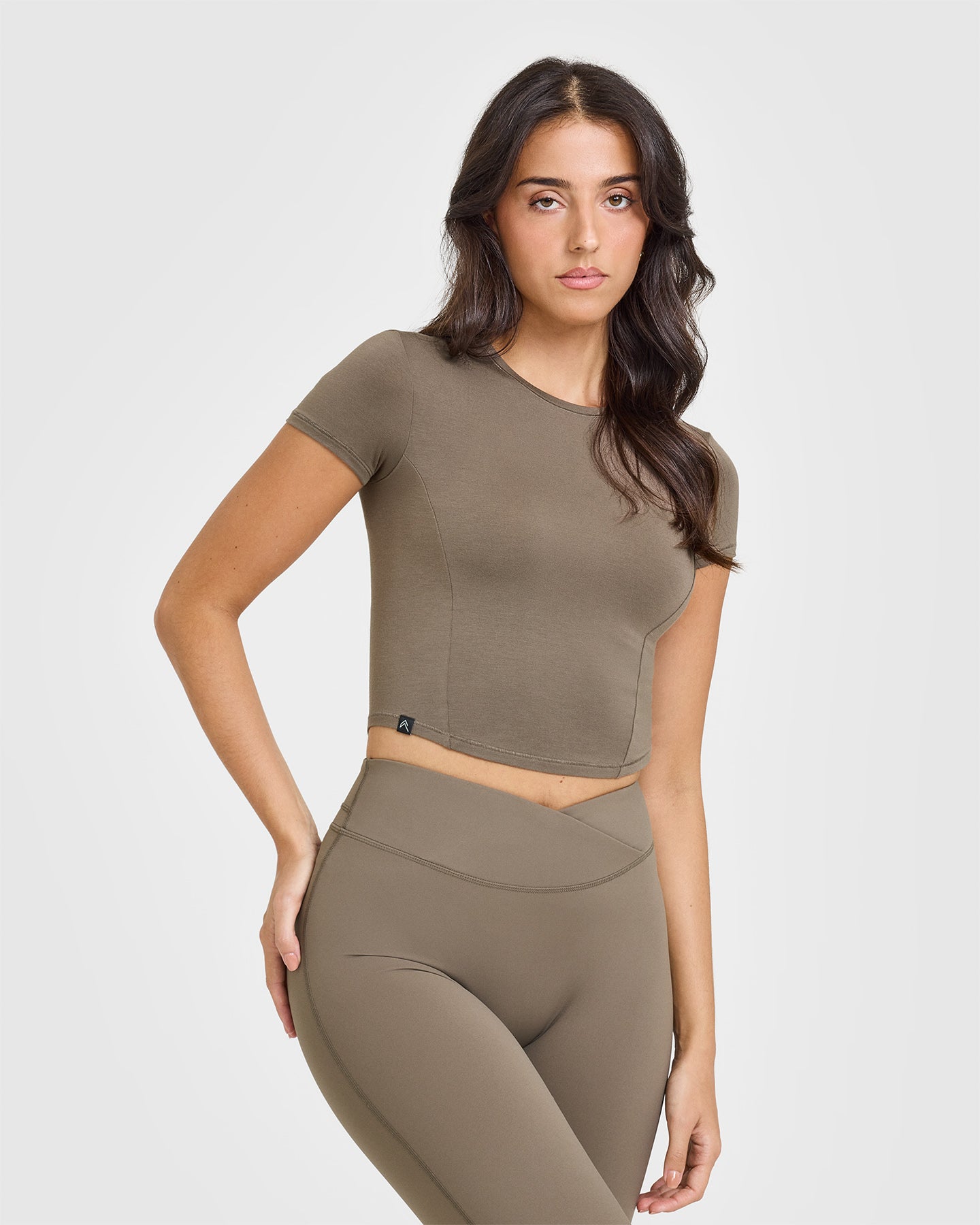 Mellow Soft Mid Short Sleeve T-Shirt | Moss Brown - Image 3