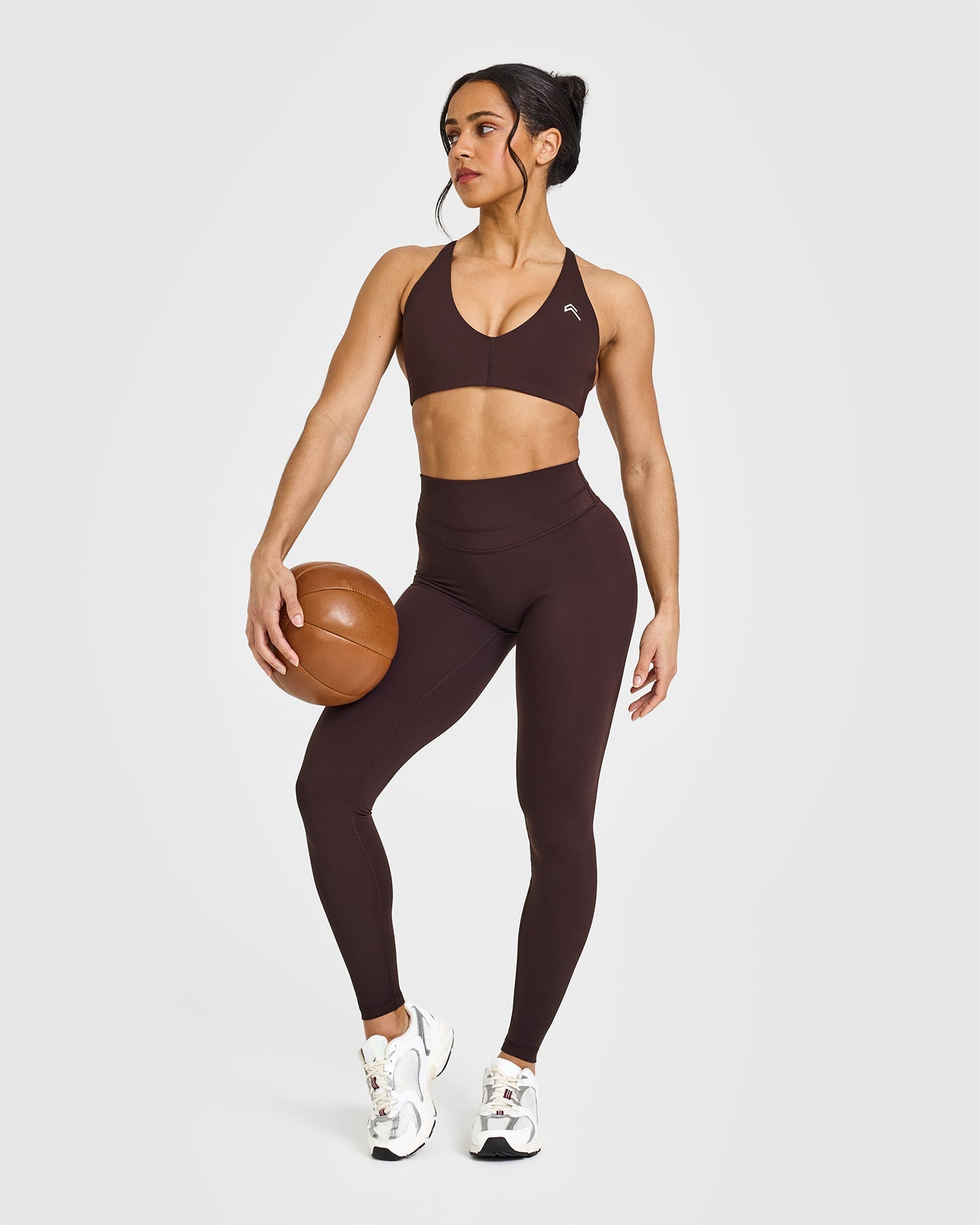 UnifiedMove High Waisted Leggings | Plum Brown - Image 3