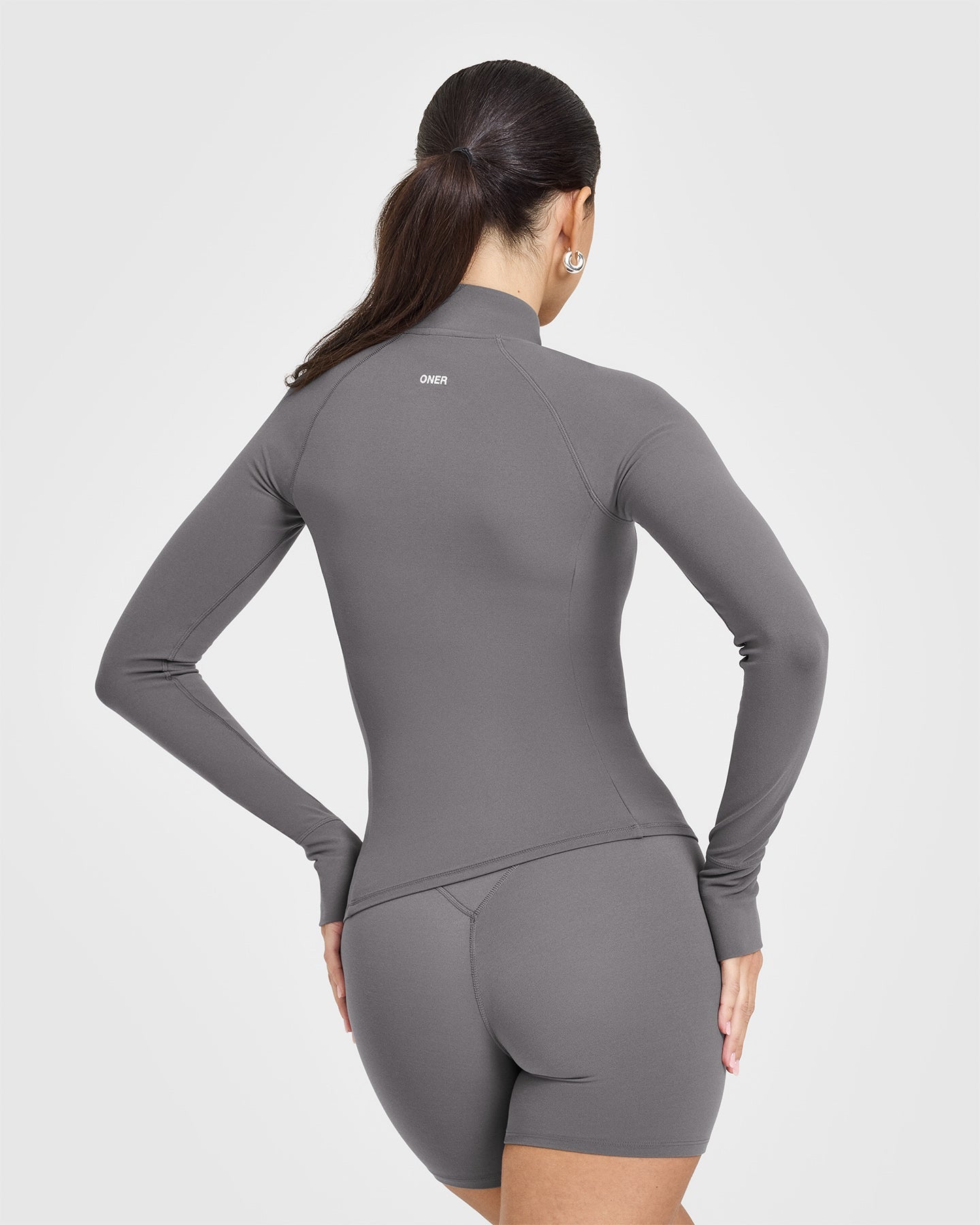 Alternative view of SoftMotion Jacket with White Logo | Ash Grey