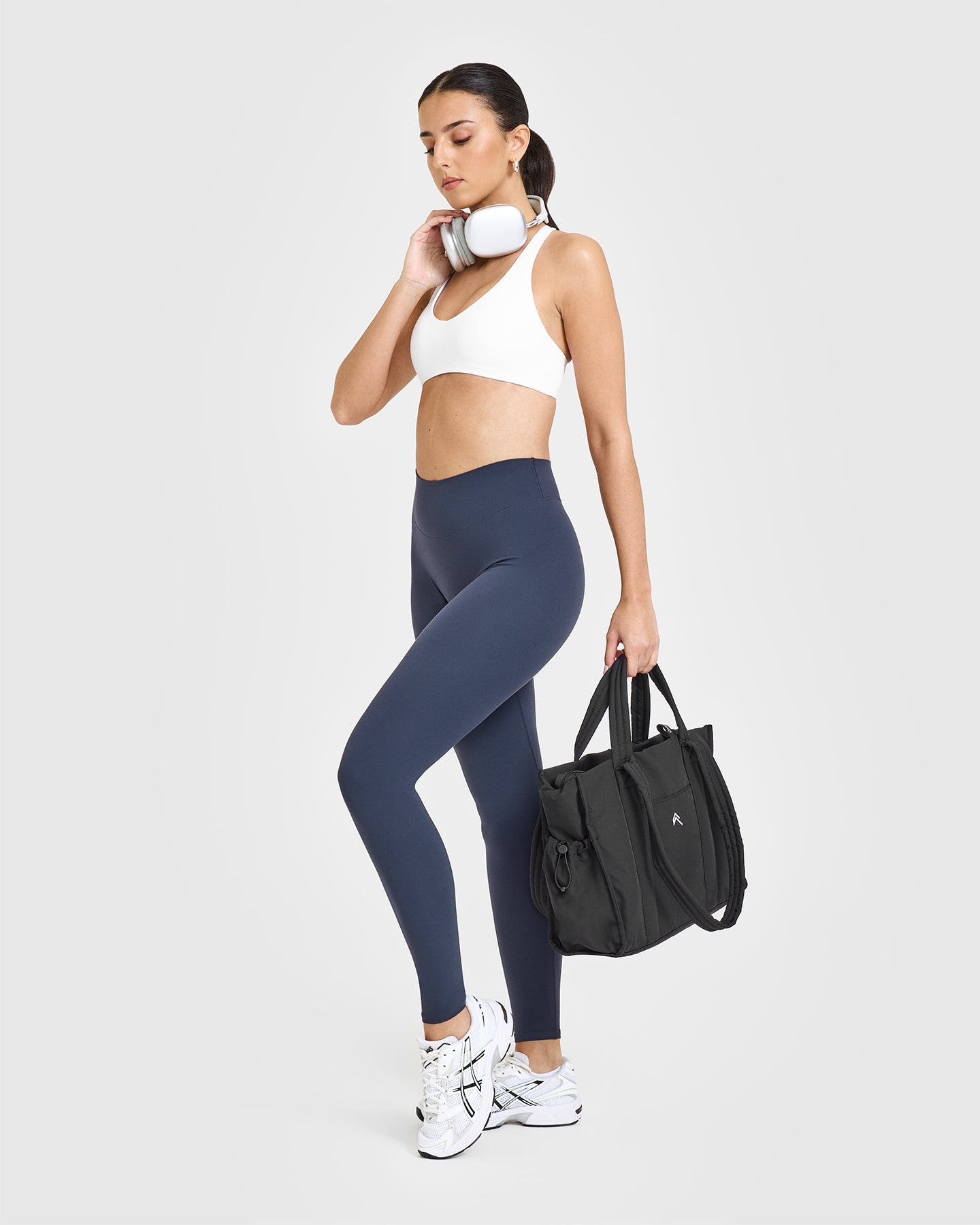SoftMotion Leggings with White Logo | True Blue - Image 3