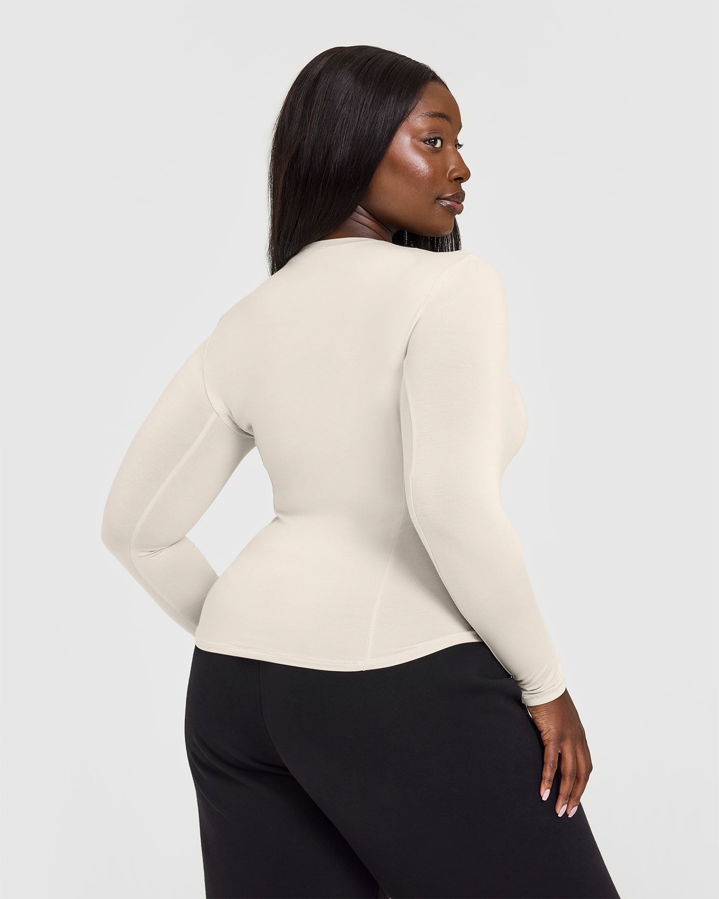 Alternative view of Mellow Soft Long Sleeve Top | Sand