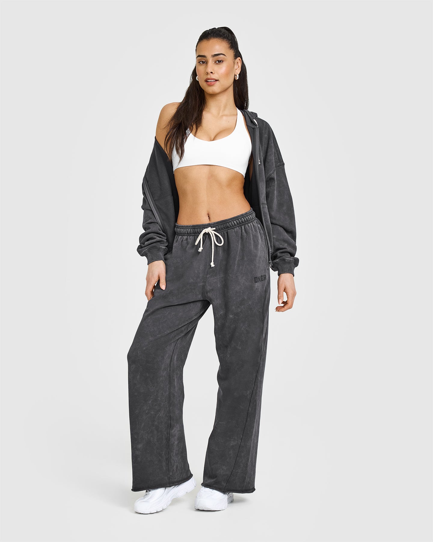 Raw Lounge Wide Leg Joggers | Coal - Image 3