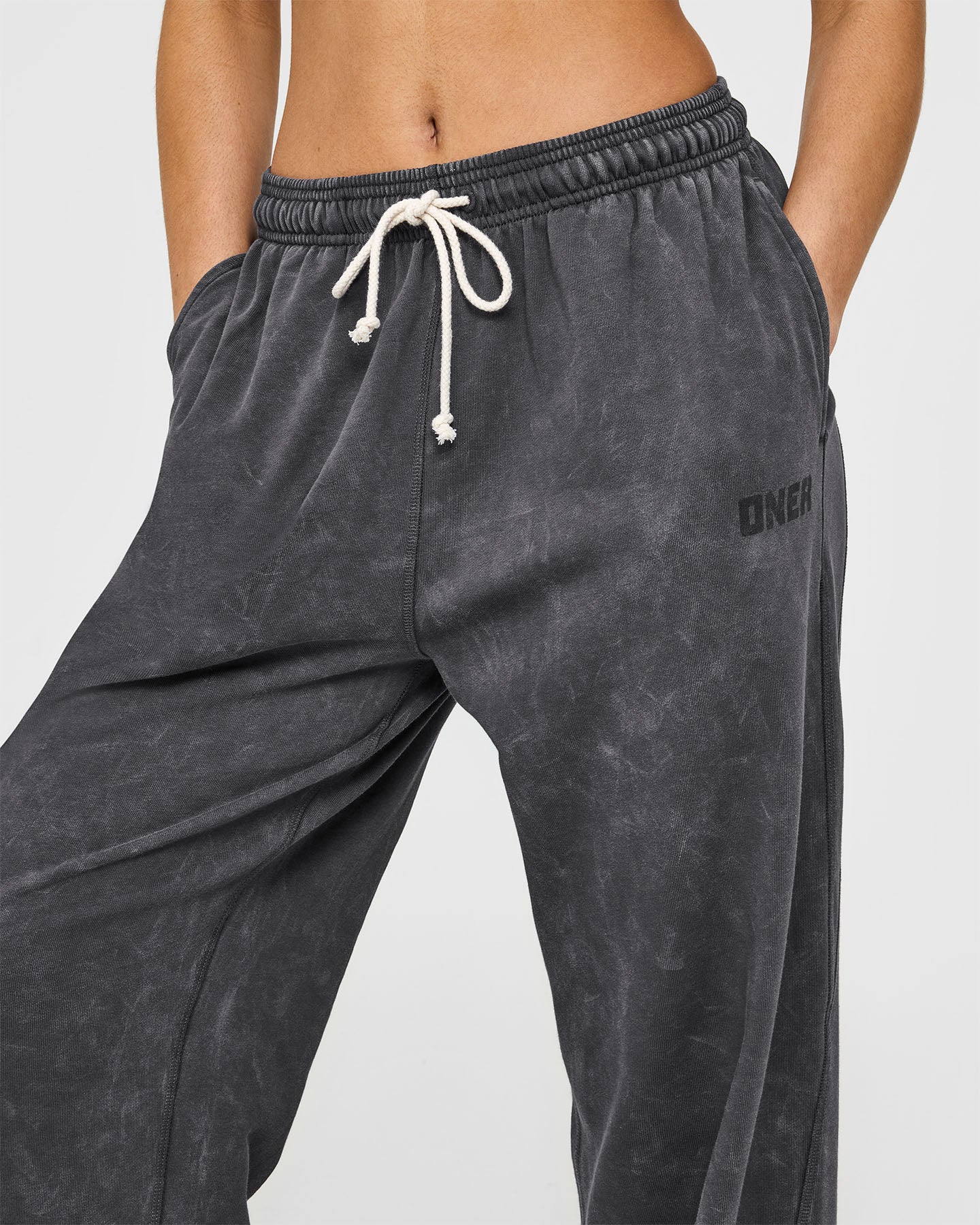 Raw Lounge Wide Leg Joggers | Coal - Image 4