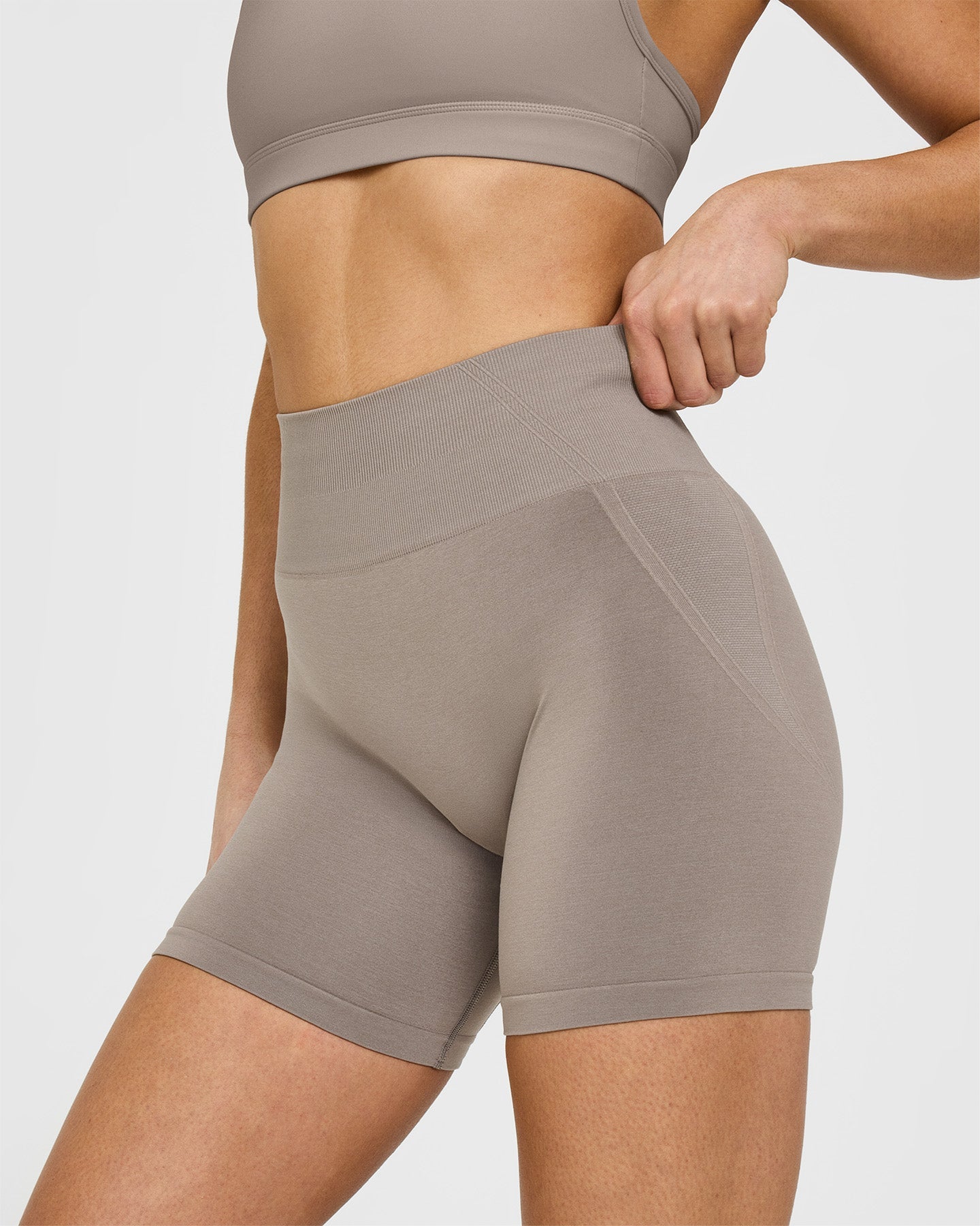 EffortlessLift Seamless Shorts with White Logo | Minky - Image 5