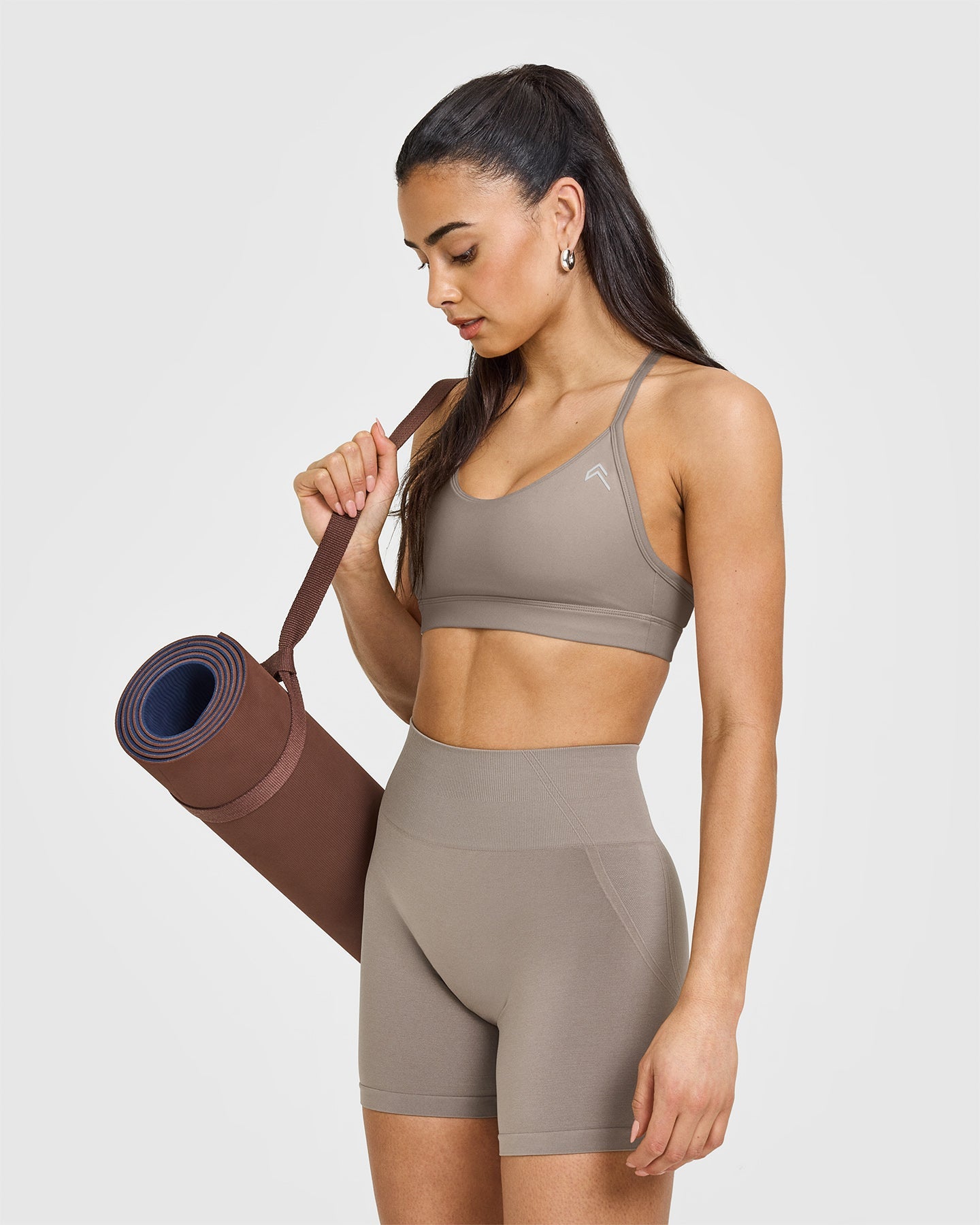 EffortlessLift Seamless Shorts with White Logo | Minky - Image 6