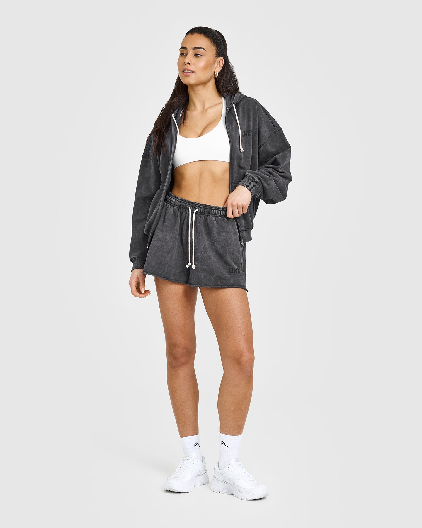 Raw Lounge Oversized Zip Hoodie | Coal - Image 3