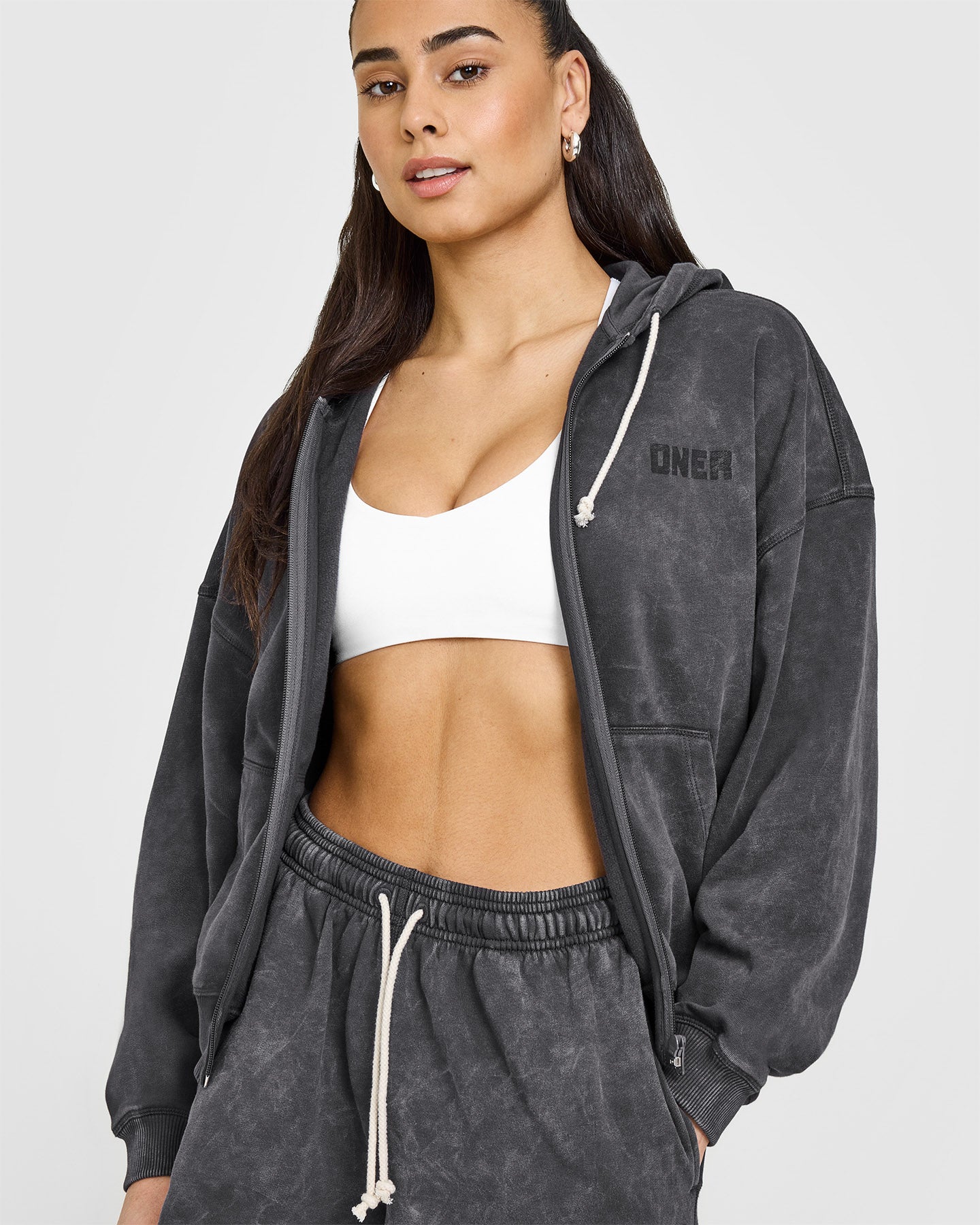 Raw Lounge Oversized Zip Hoodie | Coal - Image 5