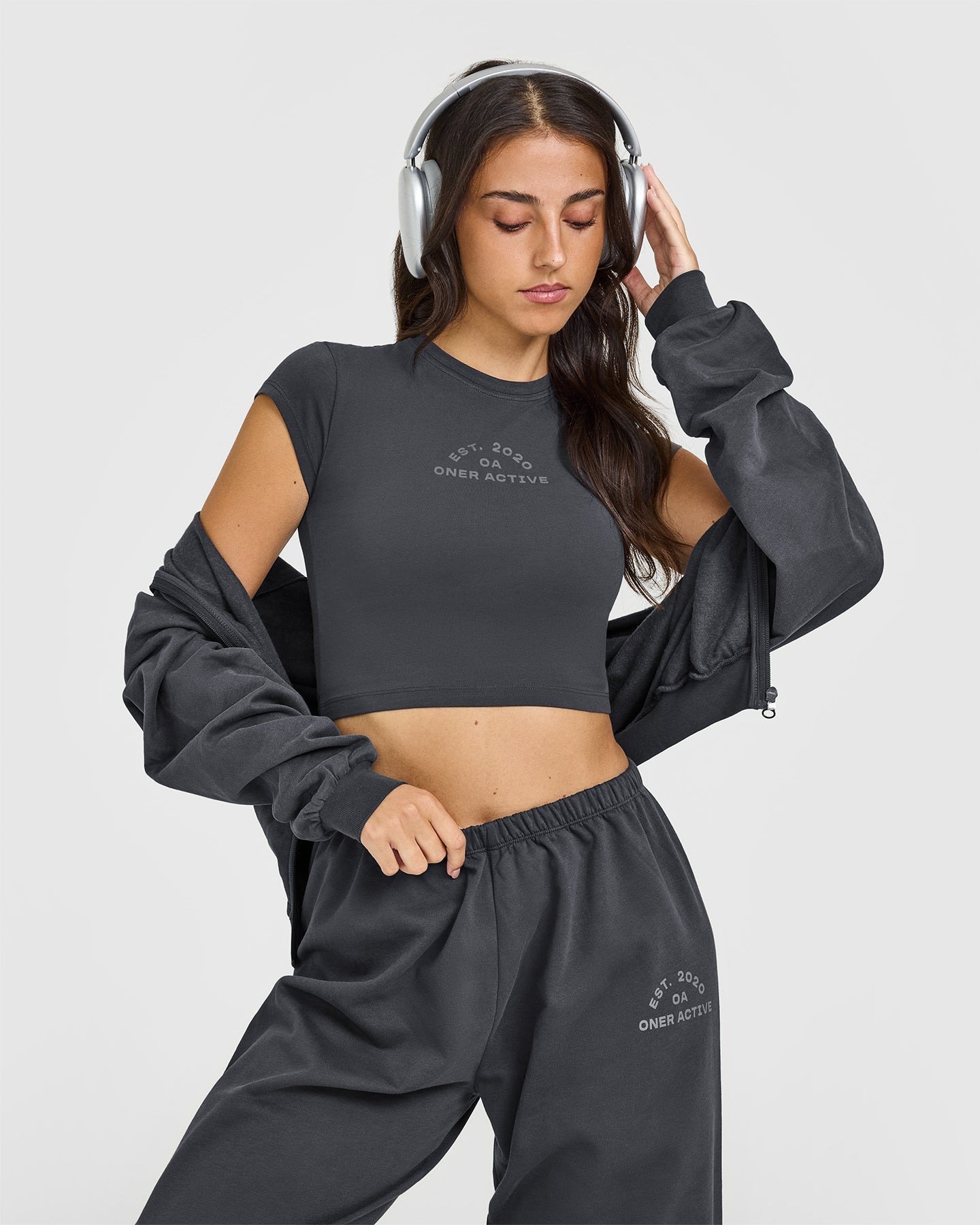 Alternative view of Cotton Baby T-Shirt with Graphic | Coal