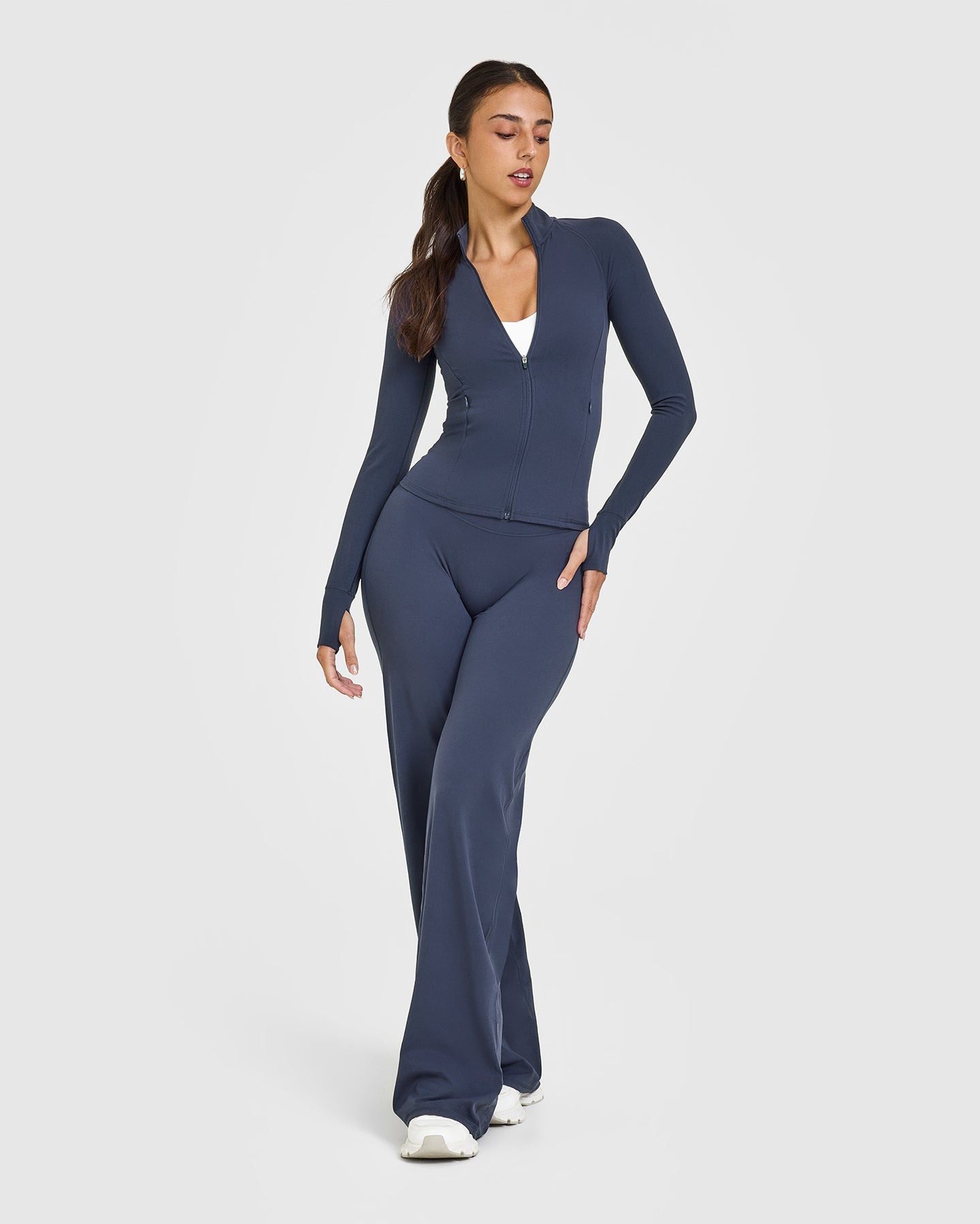SoftMotion Straight Leg Bottoms with White Logo | True Blue - Image 3