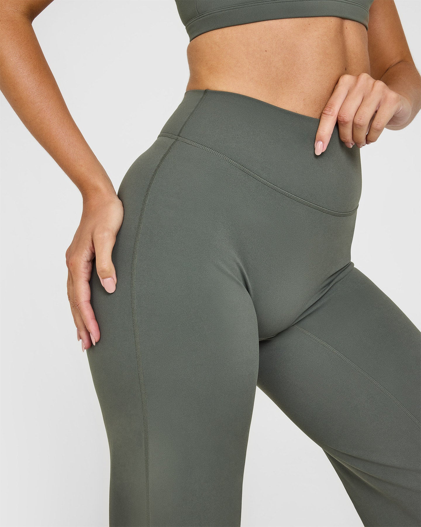 SoftMotion Straight Leg Bottoms with White Logo | Dark Khaki - Image 5