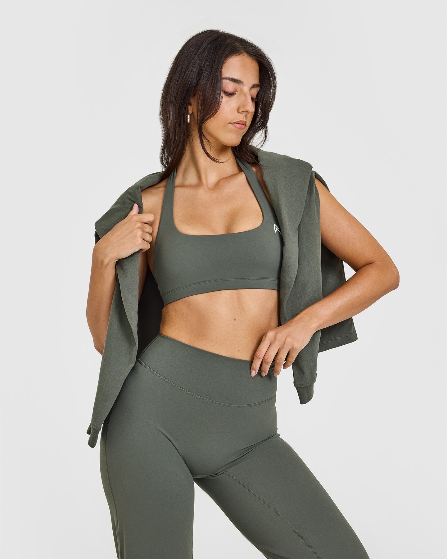 SoftMotion Straight Leg Bottoms with White Logo | Dark Khaki - Image 6