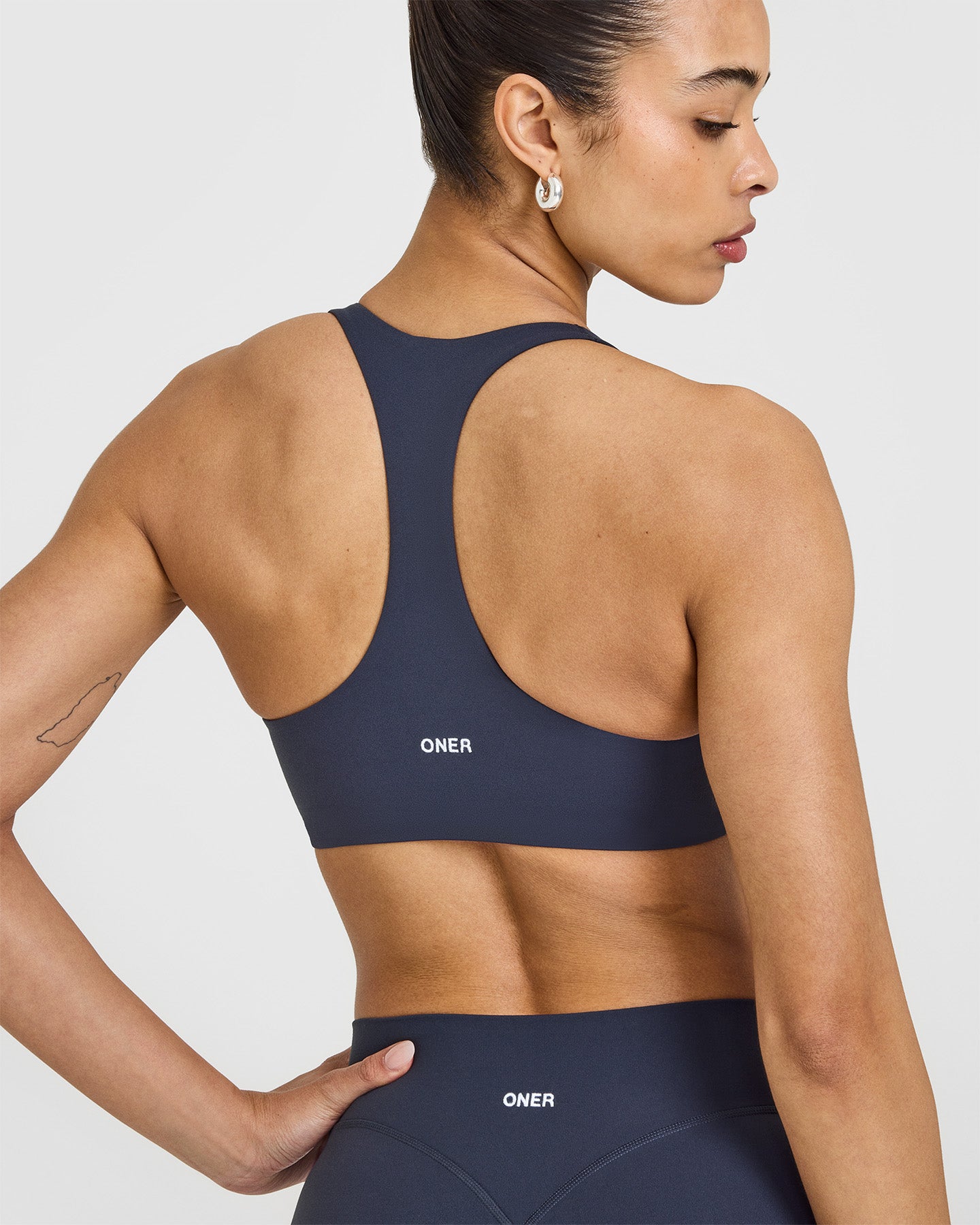 SoftMotion Sports Bra with White Logo | True Blue - Image 4