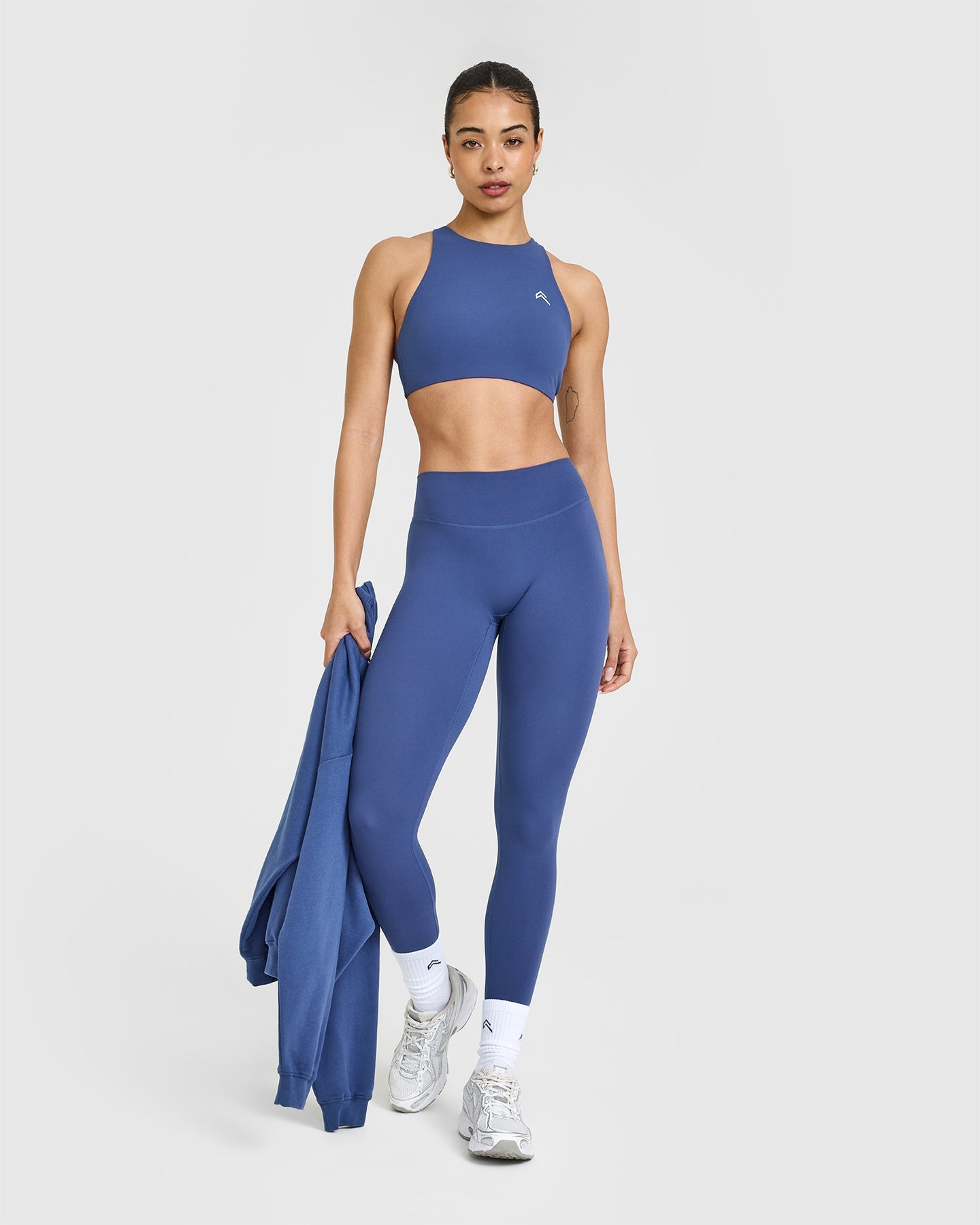 SoftMotion Leggings with White Logo | Shadow Blue - Image 3