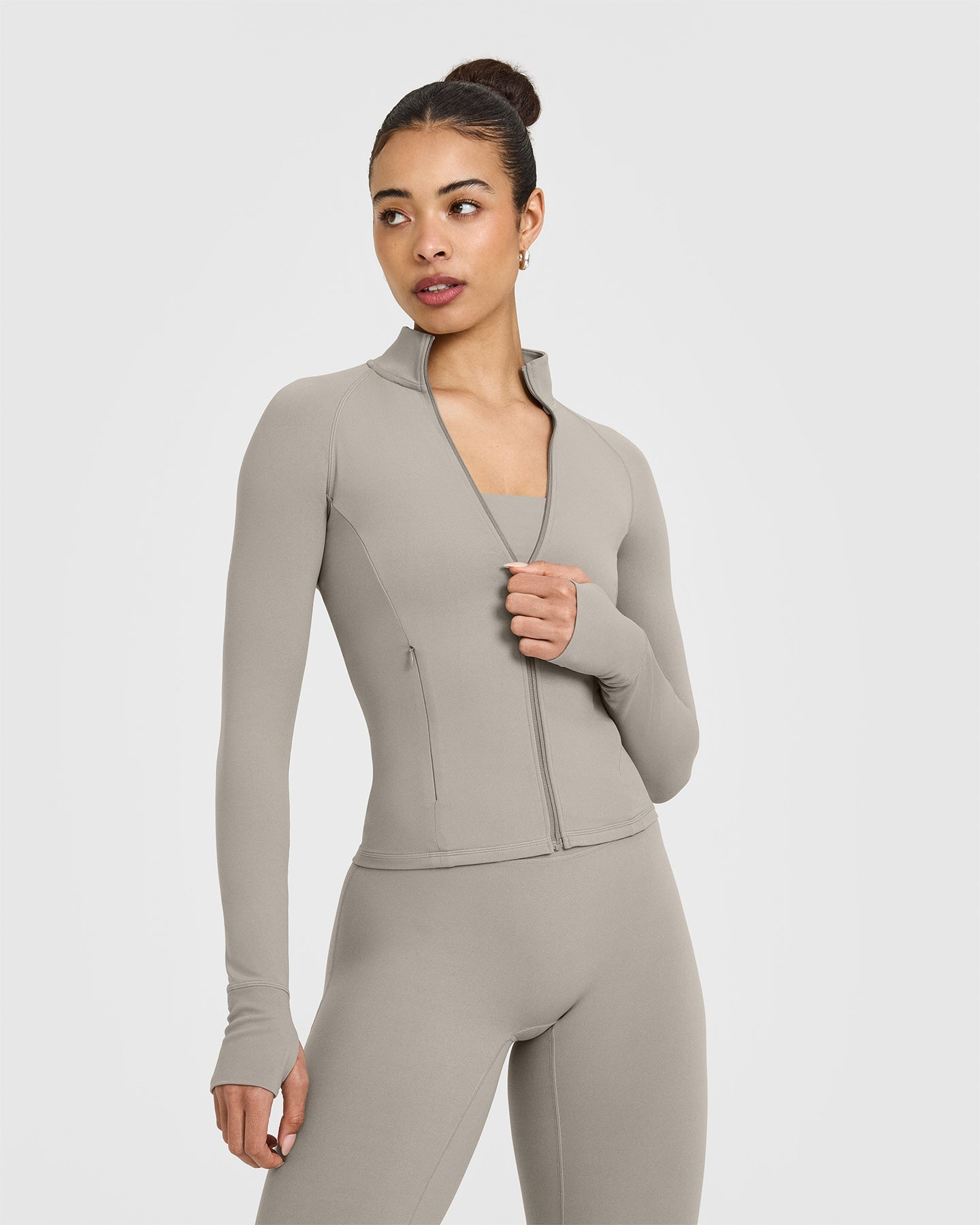 SoftMotion Jacket with White Logo | Warm Sand