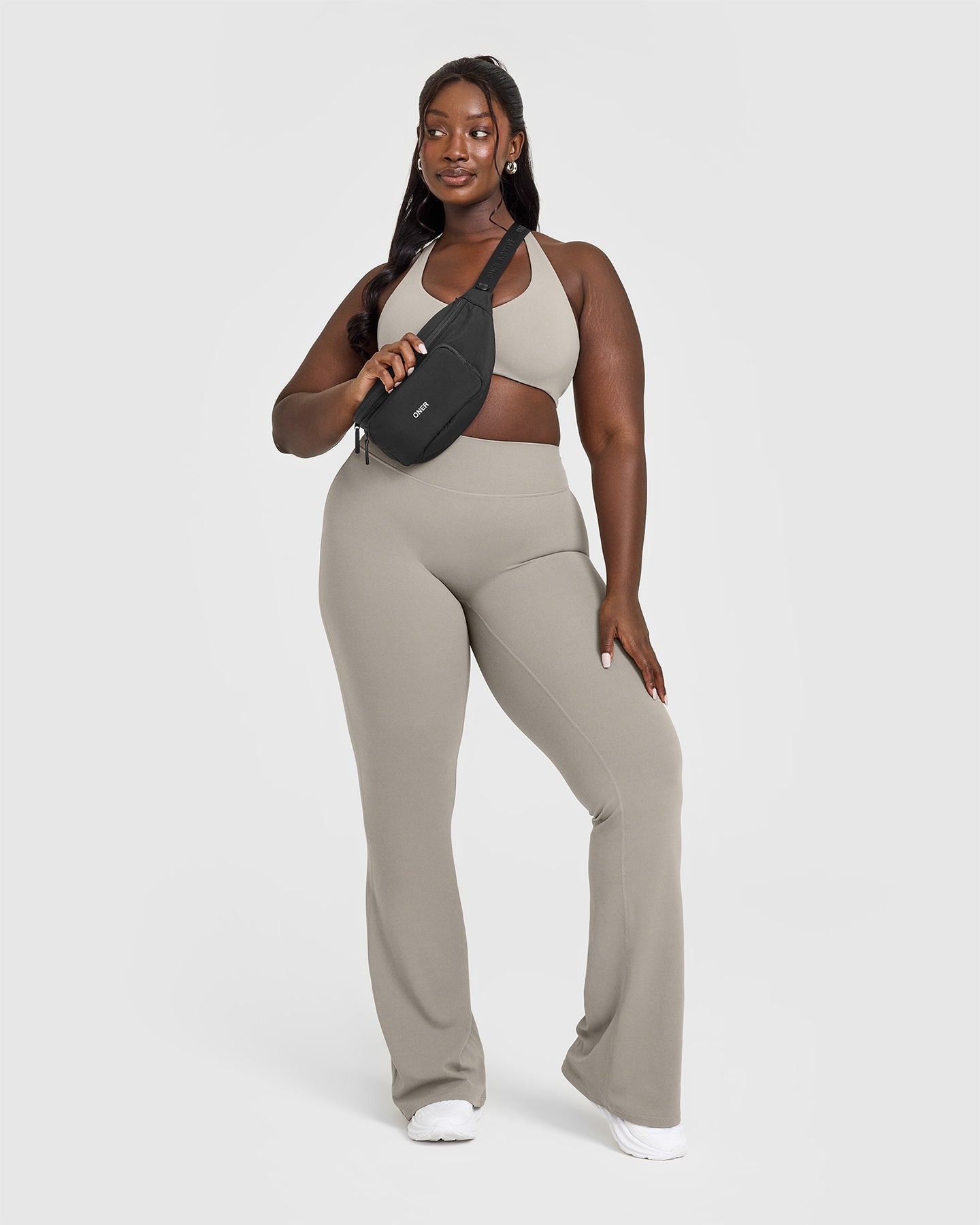 SoftMotion Bralette with White Logo | Warm Sand - Image 3