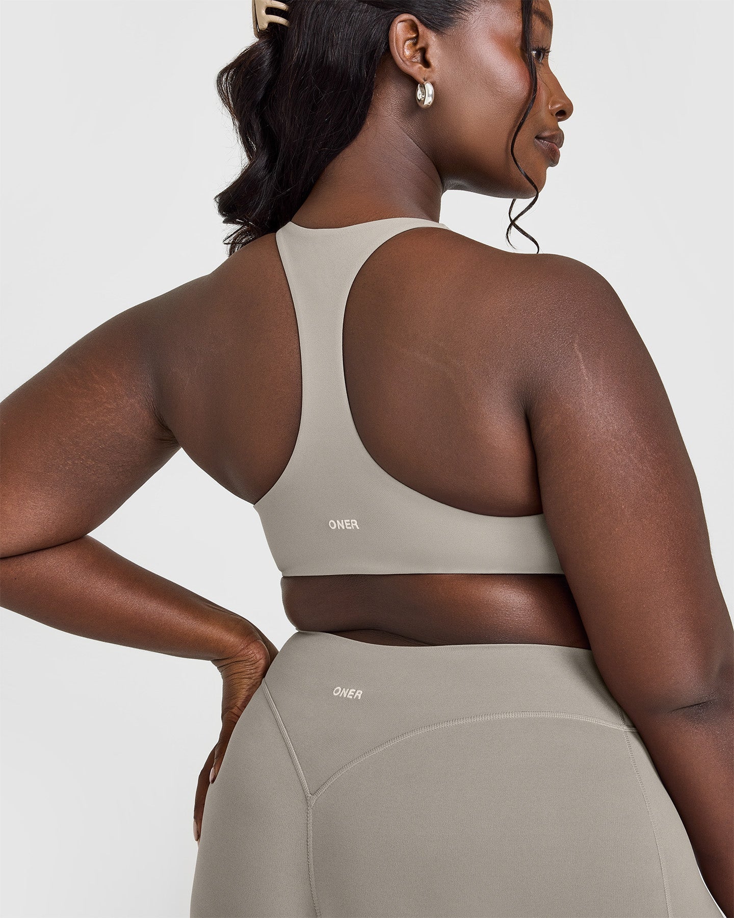 SoftMotion Bralette with White Logo | Warm Sand - Image 4