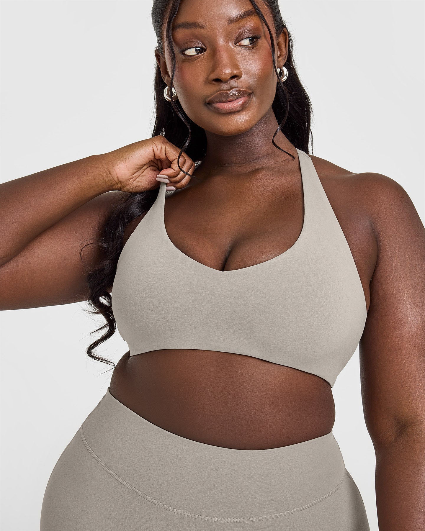 SoftMotion Bralette with White Logo | Warm Sand - Image 5