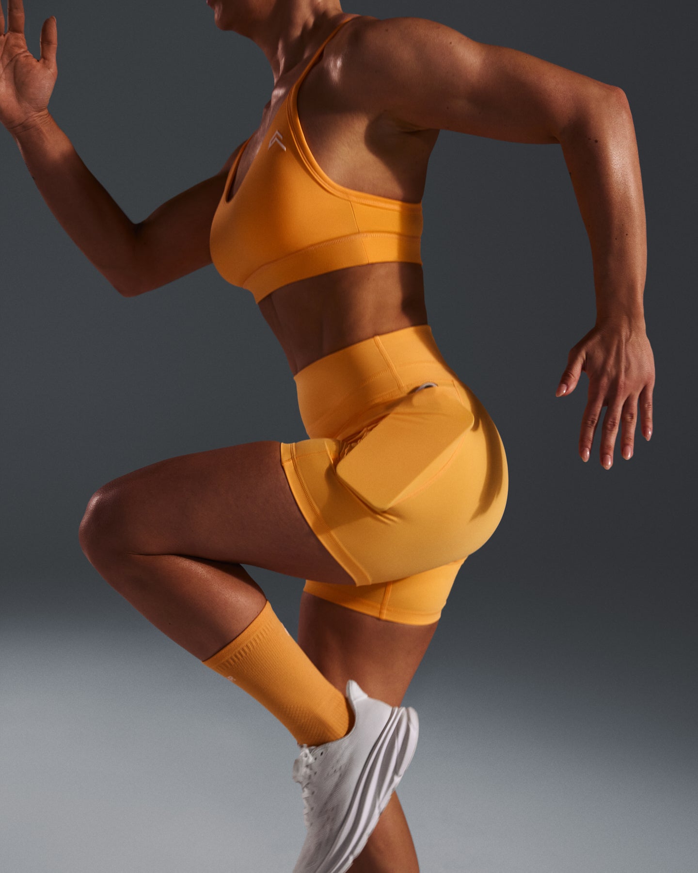 UnifiedMove High Waisted Pocket Shorts 6" | Powdered Orange - Image 3