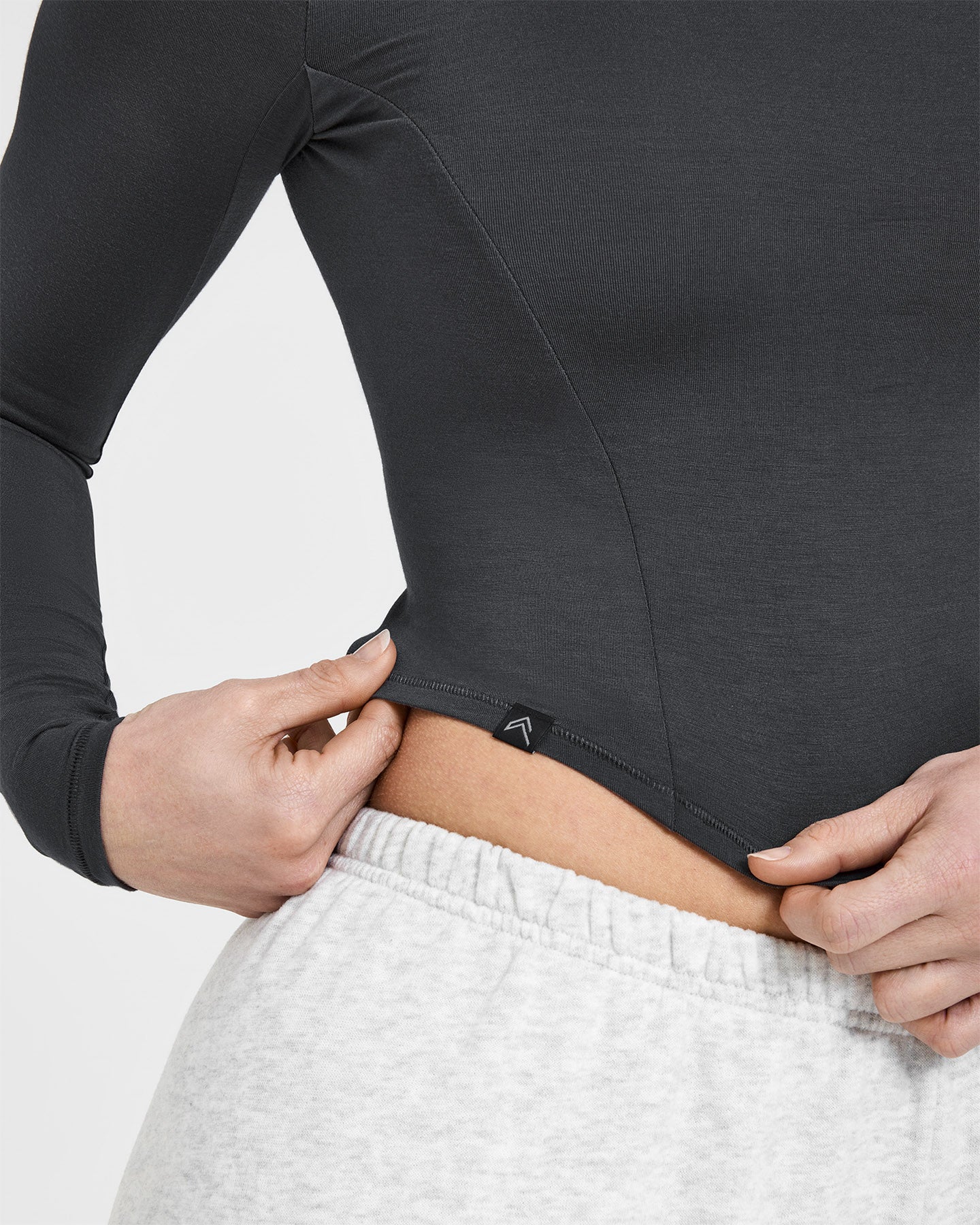 Mellow Soft Mid Long Sleeve Top | Coal - Image 6
