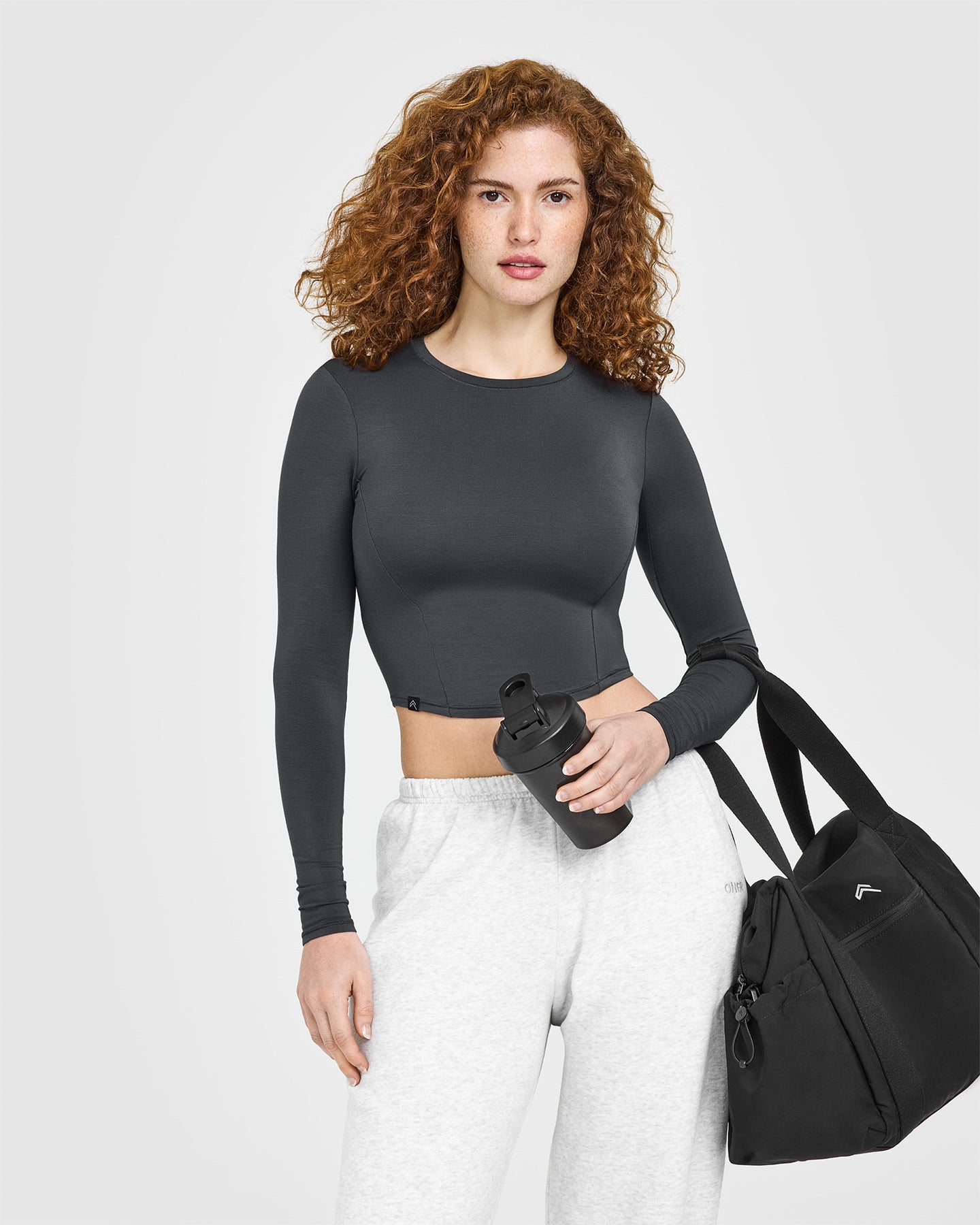 Mellow Soft Mid Long Sleeve Top | Coal - Image 5