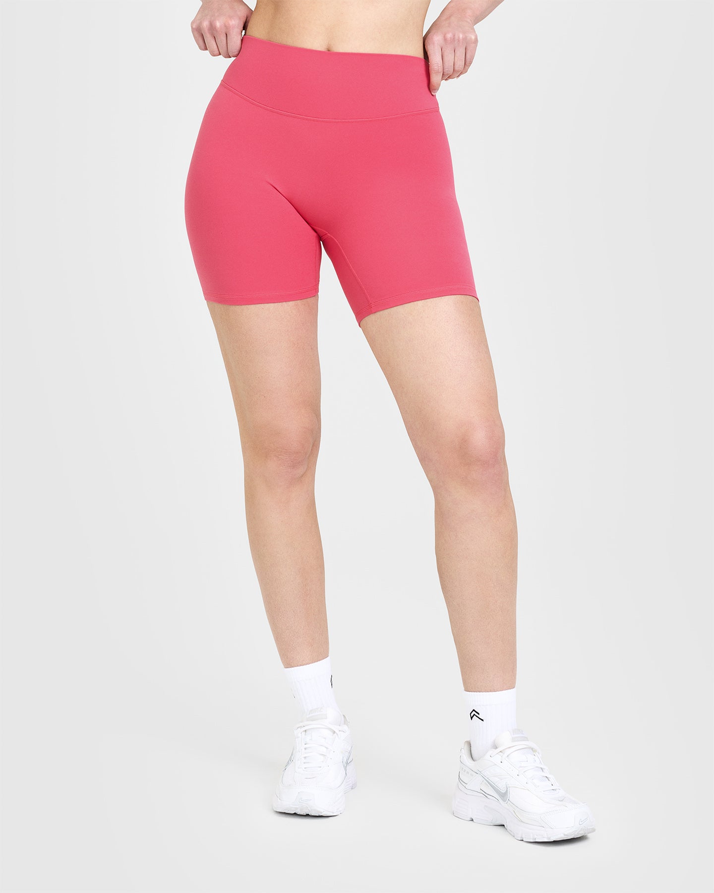 Alternative view of SoftMotion Shorts 6" with White Logo | Dark Velvet Pink